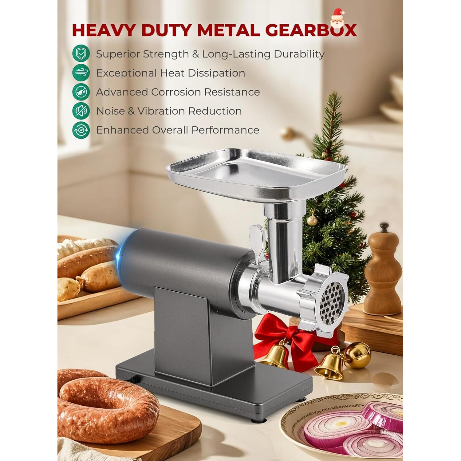 Picadora de Carne Eléctrica Flyseago 3200W Multifuncional