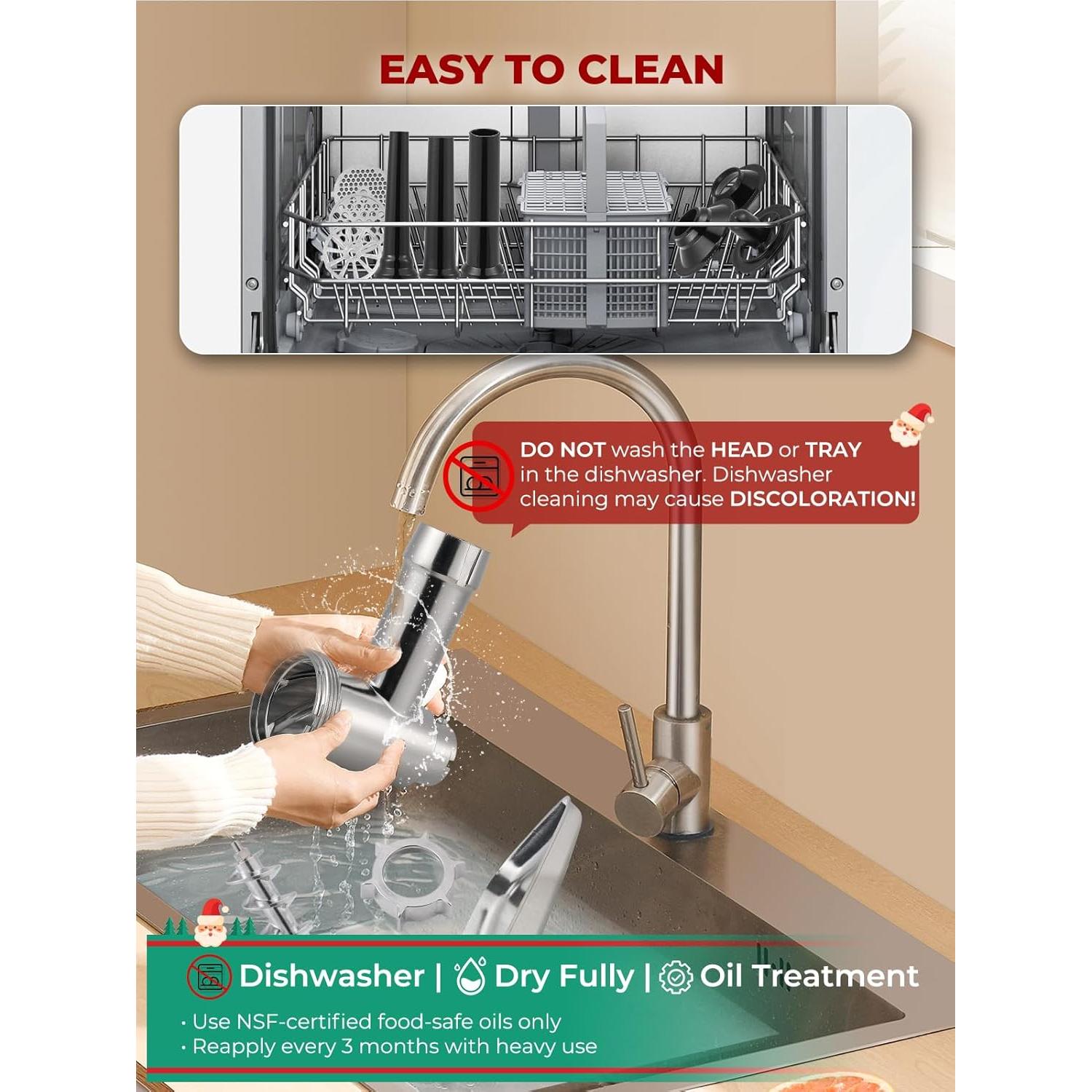 Picadora de Carne Eléctrica Flyseago 3200W Multifuncional