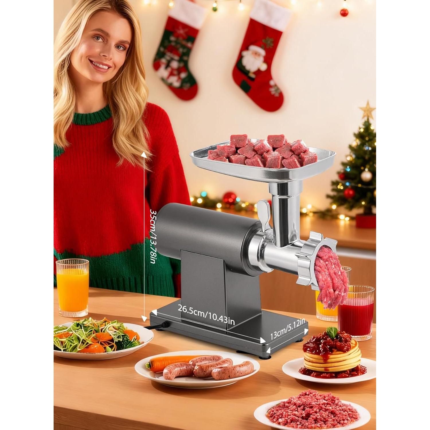 Picadora de Carne Eléctrica Flyseago 3200W Multifuncional