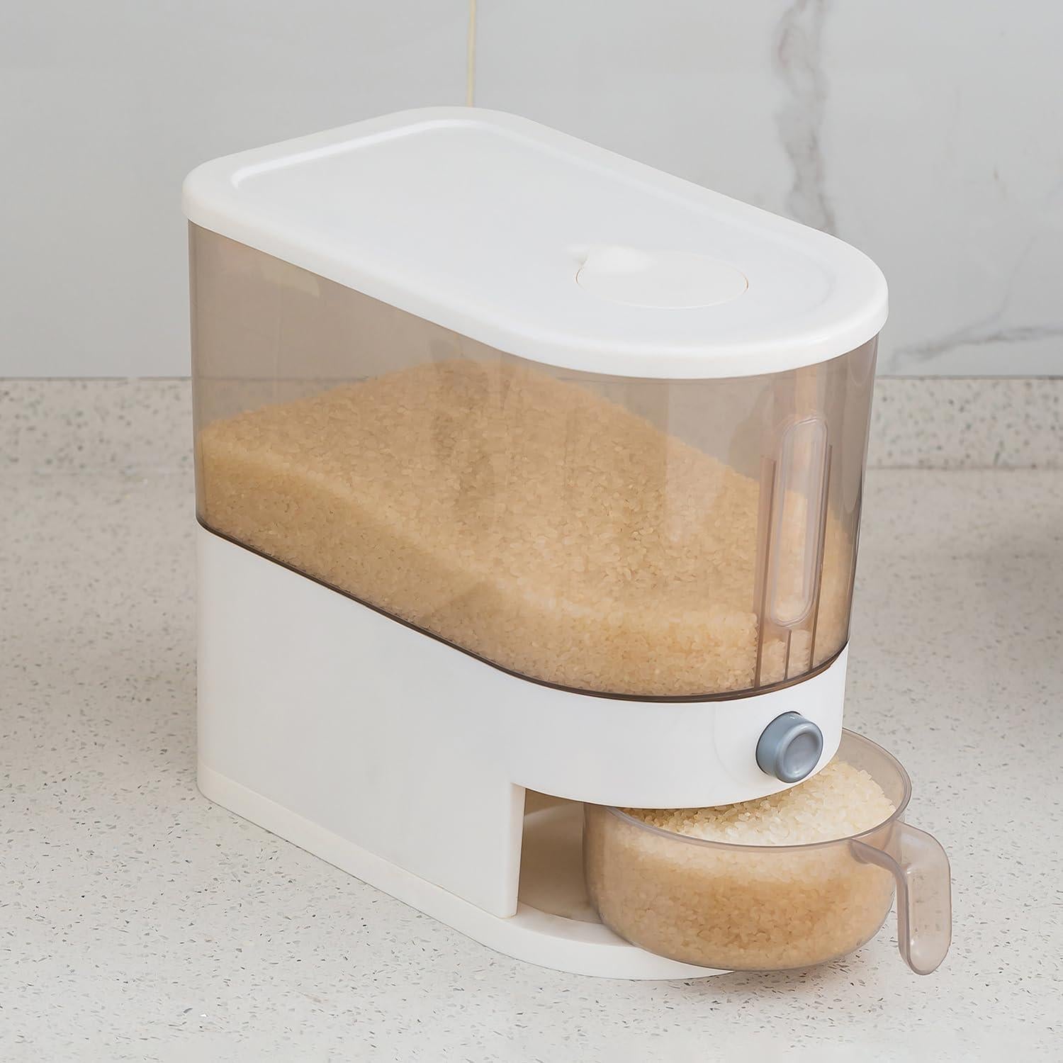 Dispensador de Arroz Gagee 5kg A Prueba de Humedad con Medidor