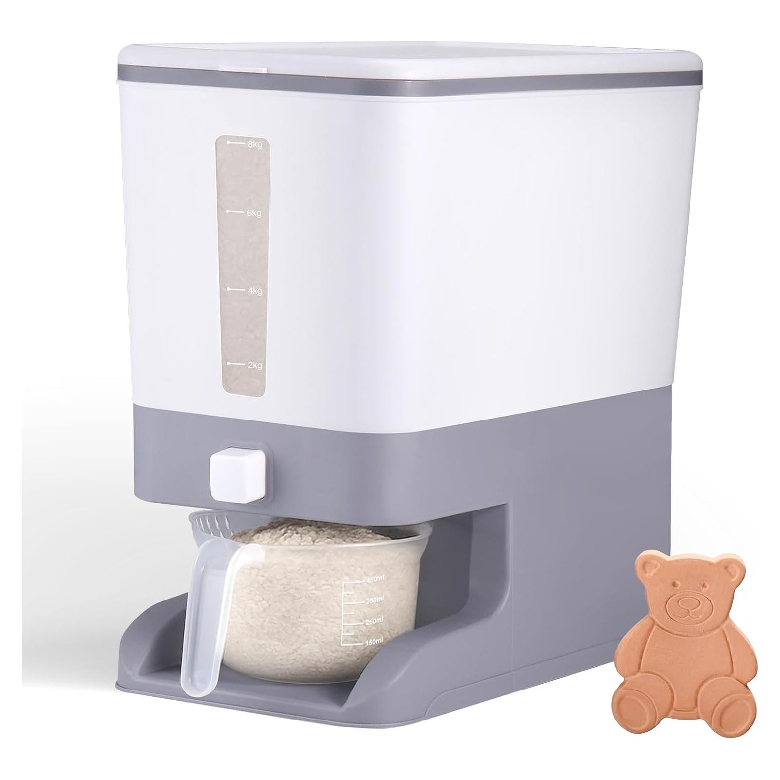 Dispensador de Arroz Juome 11.3 kg con Taza Medidora y Sello Hermético