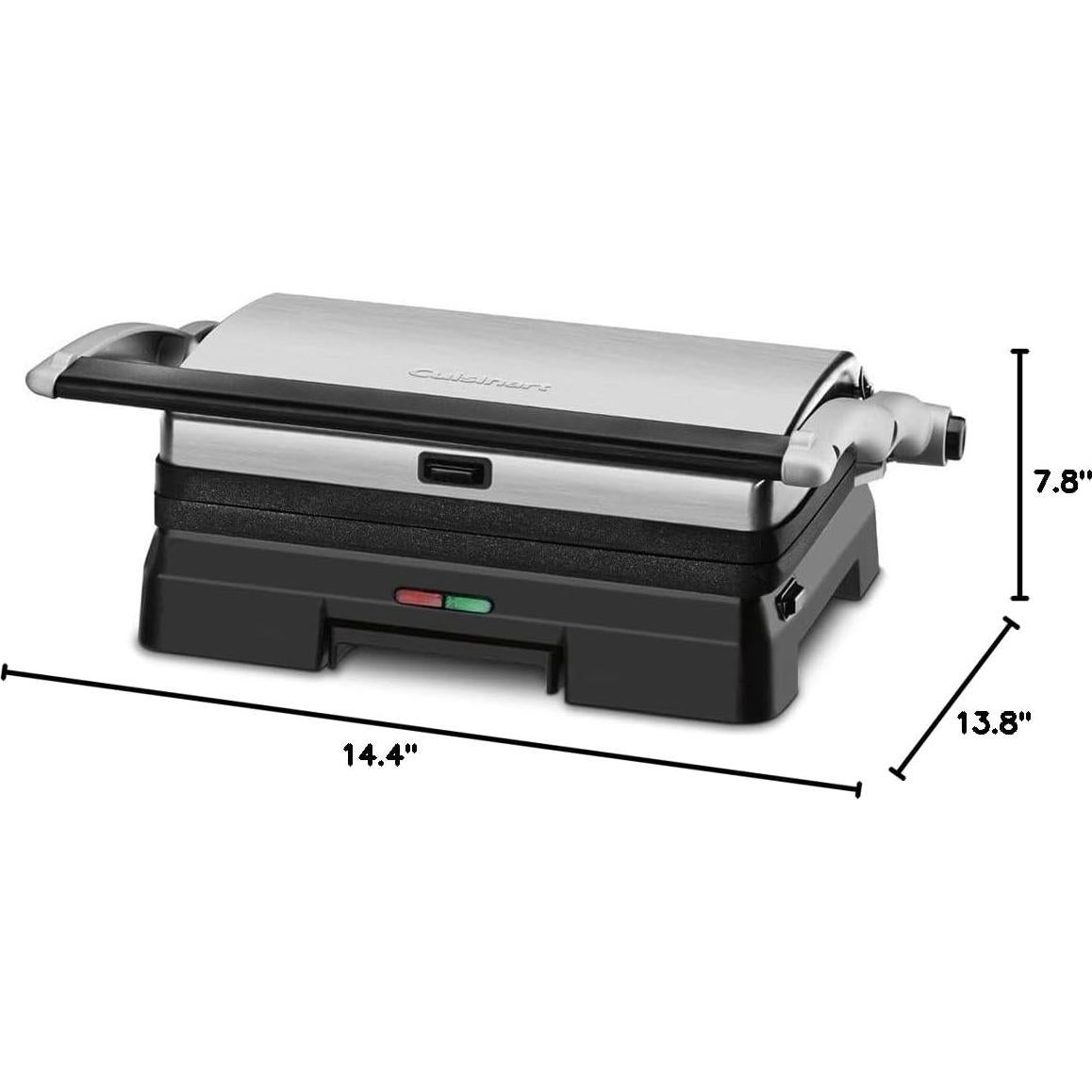 Parrilla y Prensa de Panini Cuisinart GR-11FR Negra 220V