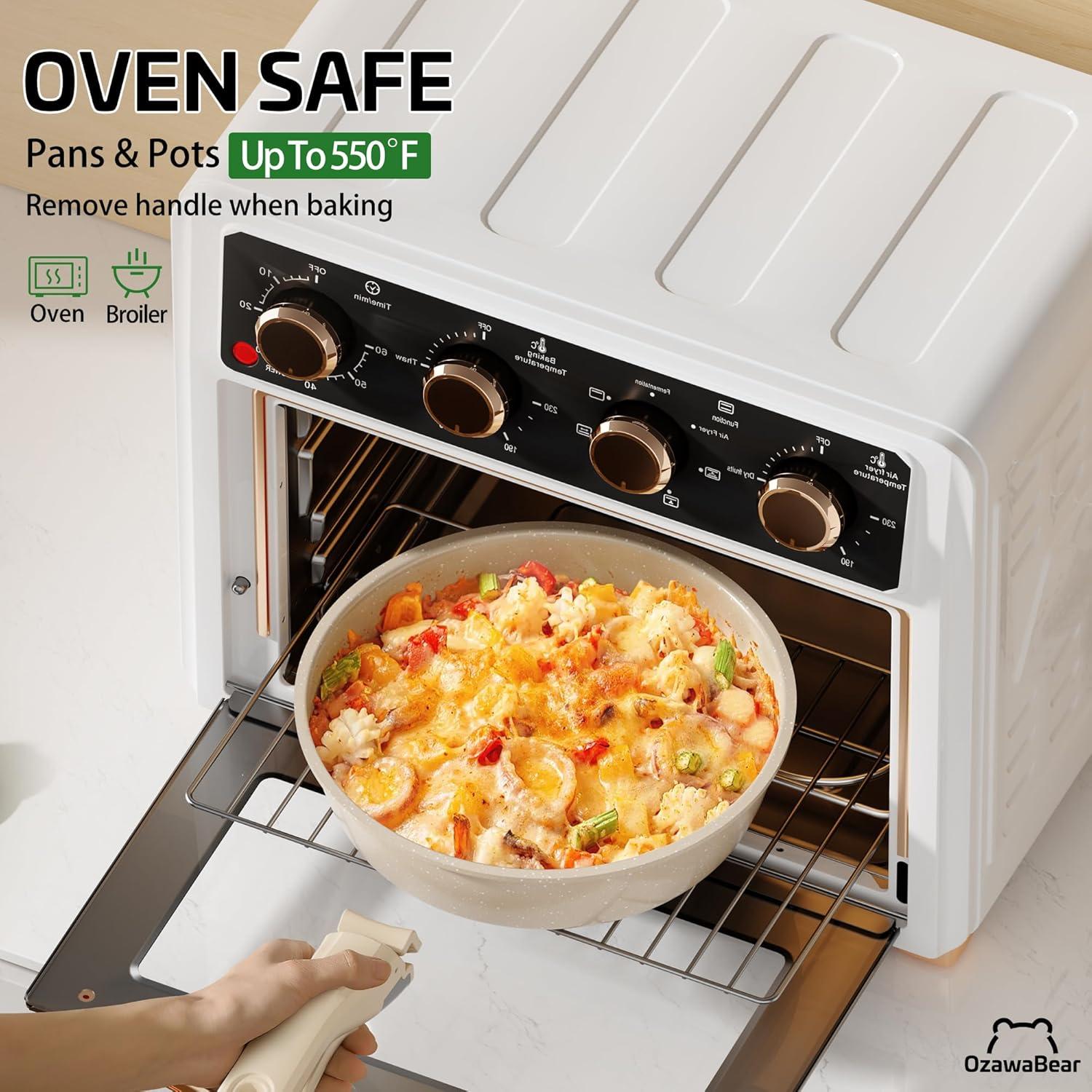 Juego de 23 Piezas de Ollas y Sartenes OzawaBear Antiadherente