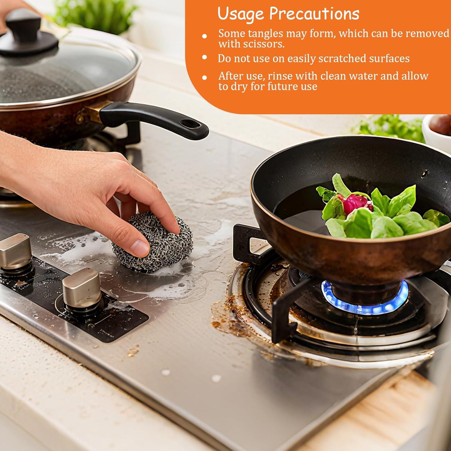 Estropajos de Acero Inoxidable IANFAN 150 Piezas 5cm