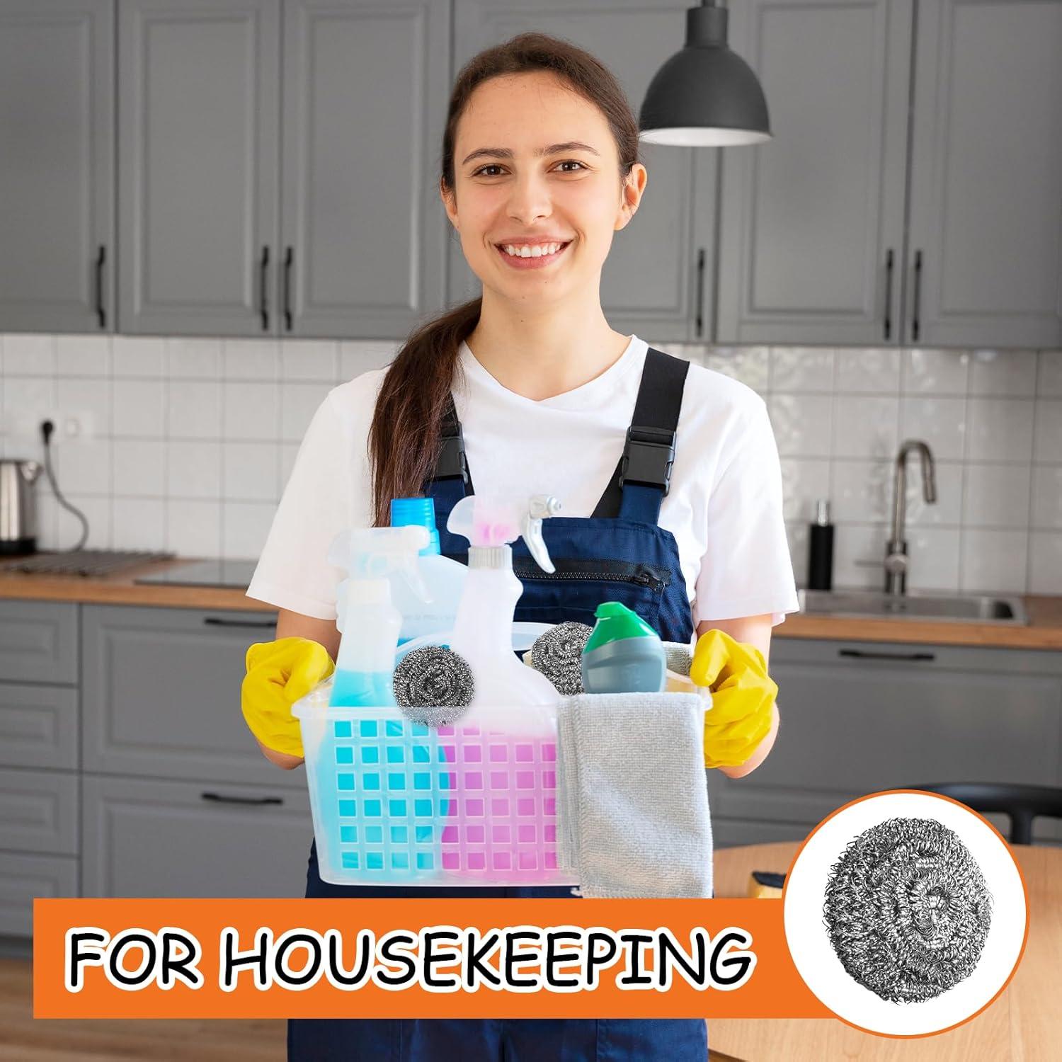 Estropajos de Acero Inoxidable IANFAN 150 Piezas 5cm