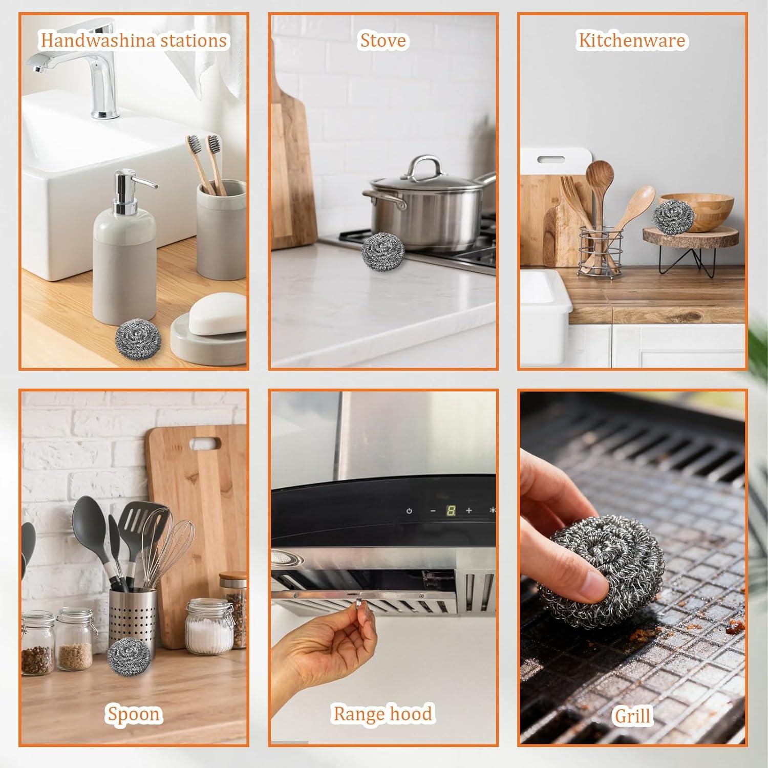 Estropajos de Acero Inoxidable IANFAN 150 Piezas 5cm