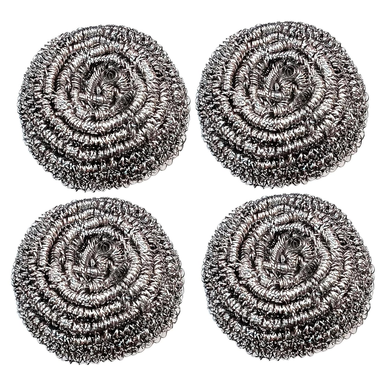 Juego de 4 estropajos de acero inoxidable ESSPERTA 0353