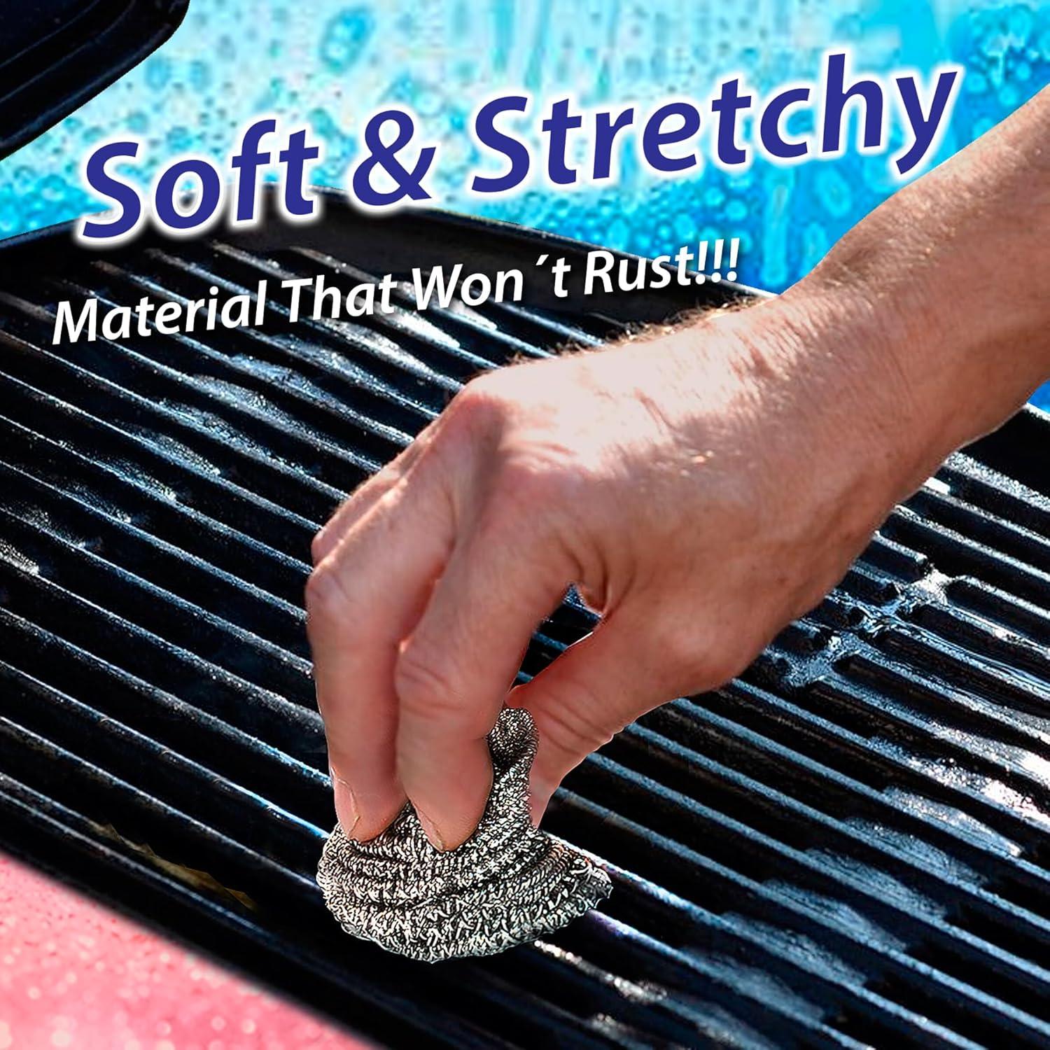 Juego de 4 estropajos de acero inoxidable ESSPERTA 0353