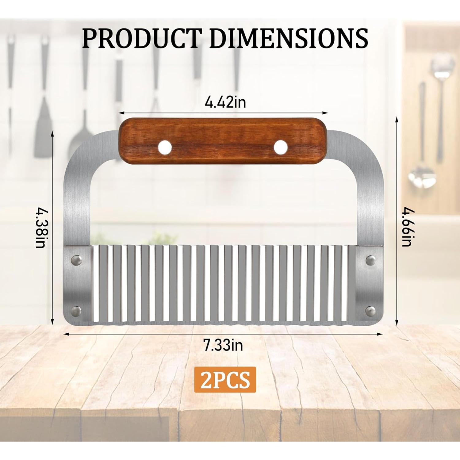 Cortador de Ondas para Verduras Zfegto - Juego de 2 Piezas