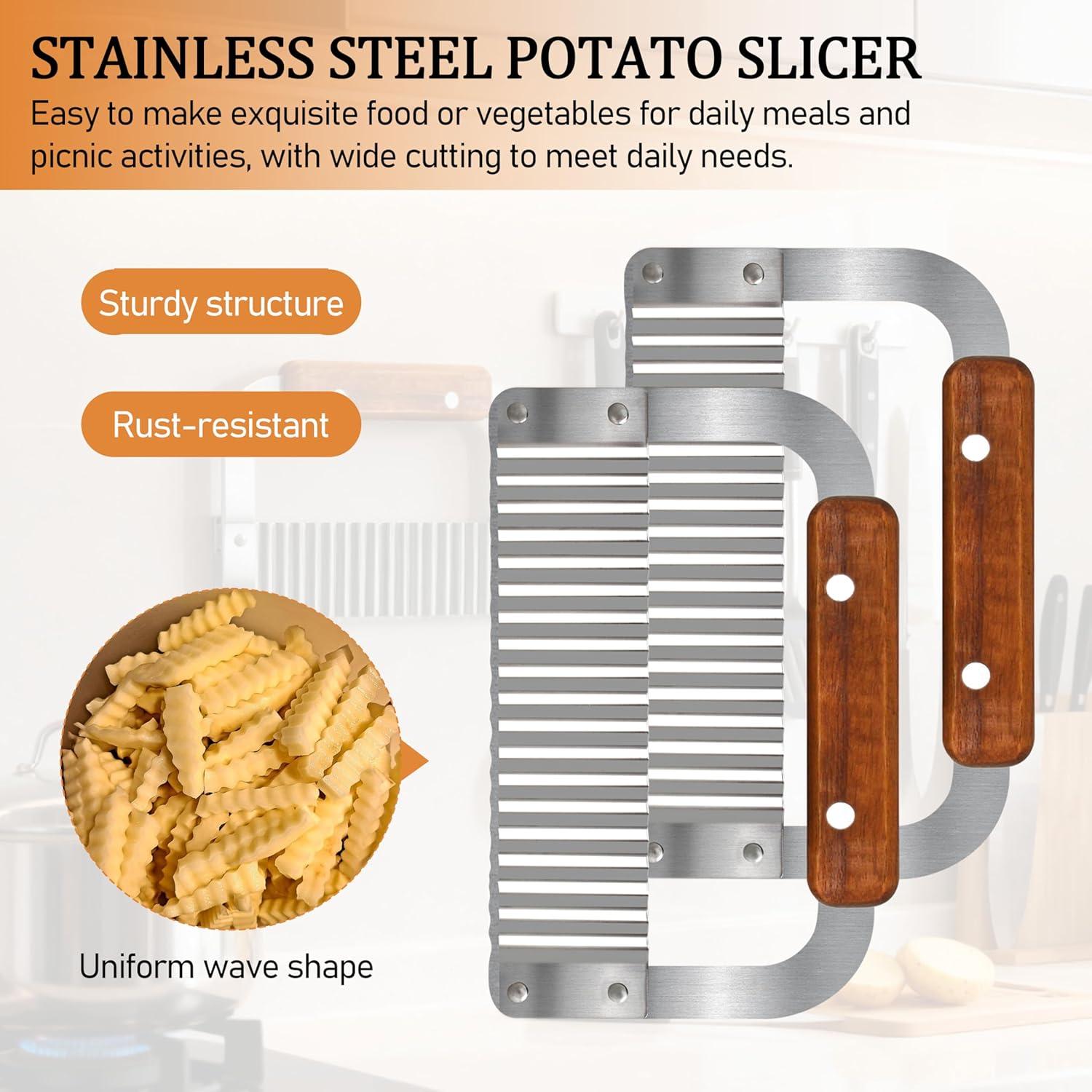 Cortador de Ondas para Verduras Zfegto - Juego de 2 Piezas