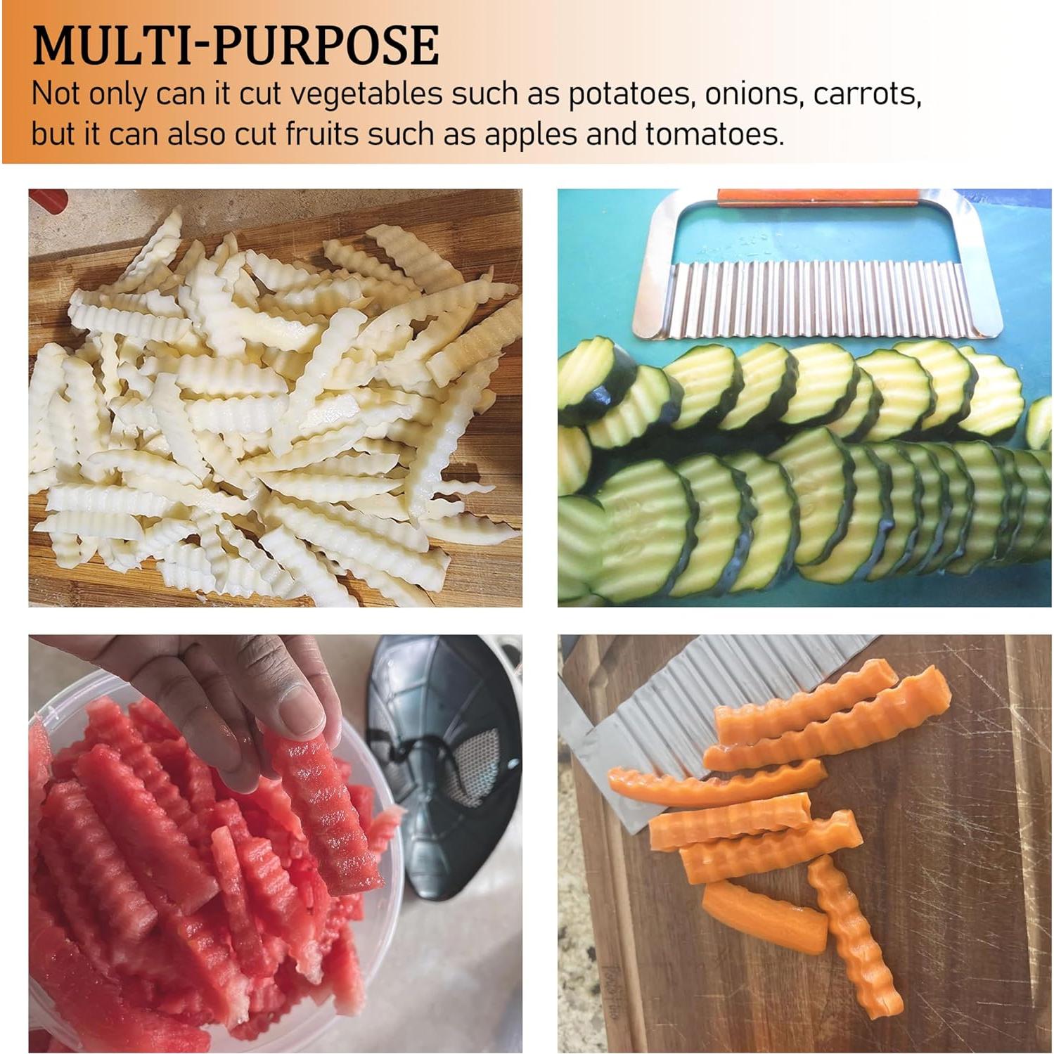 Cortador de Ondas para Verduras Zfegto - Juego de 2 Piezas