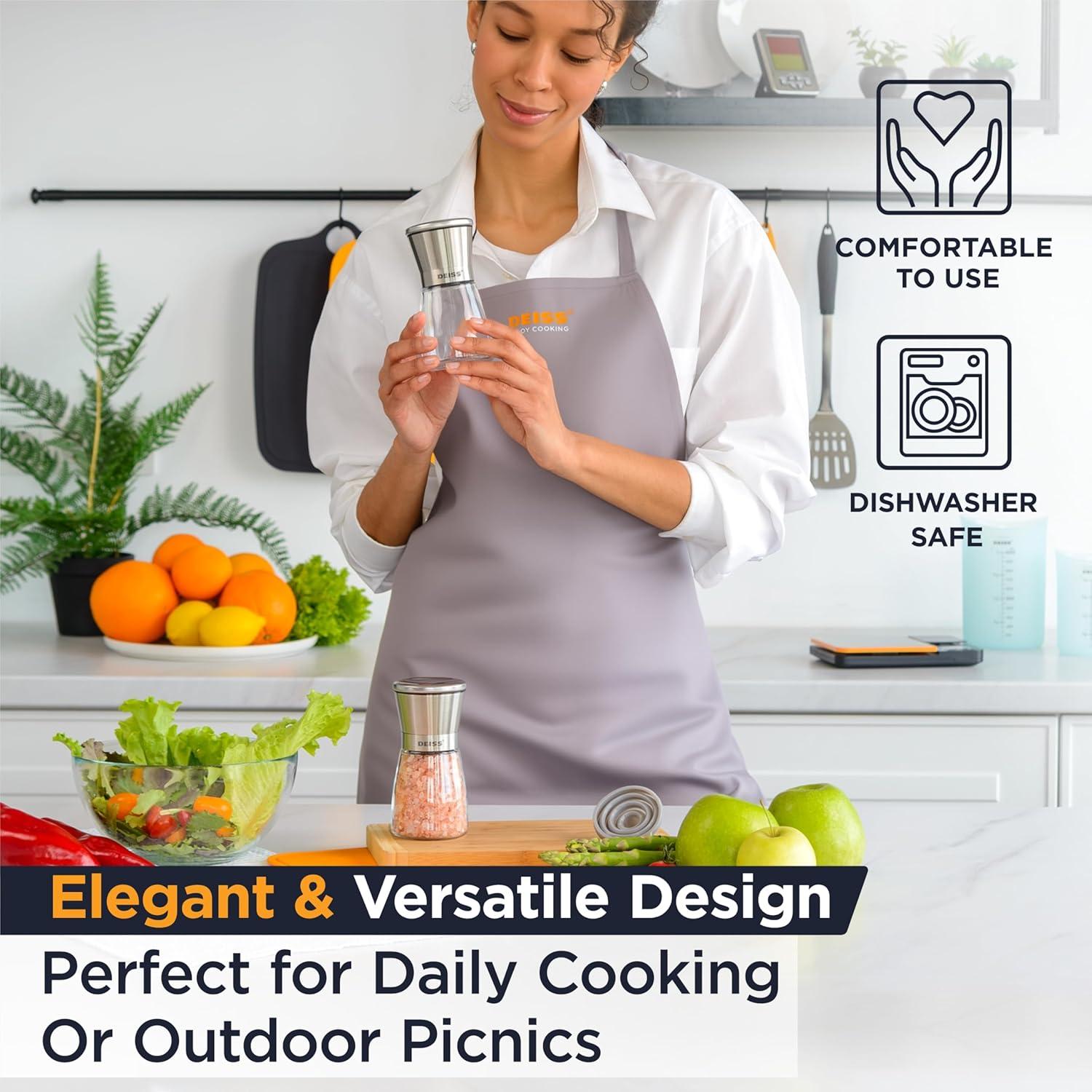 Conjunto Molinillos de Sal y Pimienta Deiss PRO 180ml