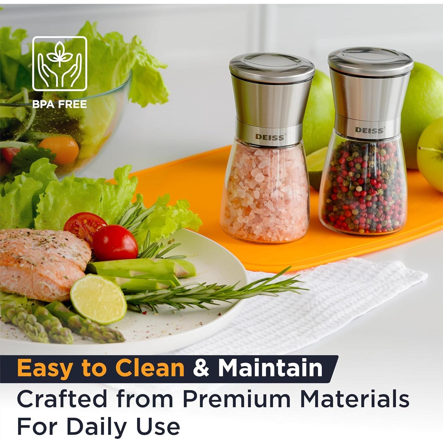 Conjunto Molinillos de Sal y Pimienta Deiss PRO 180ml