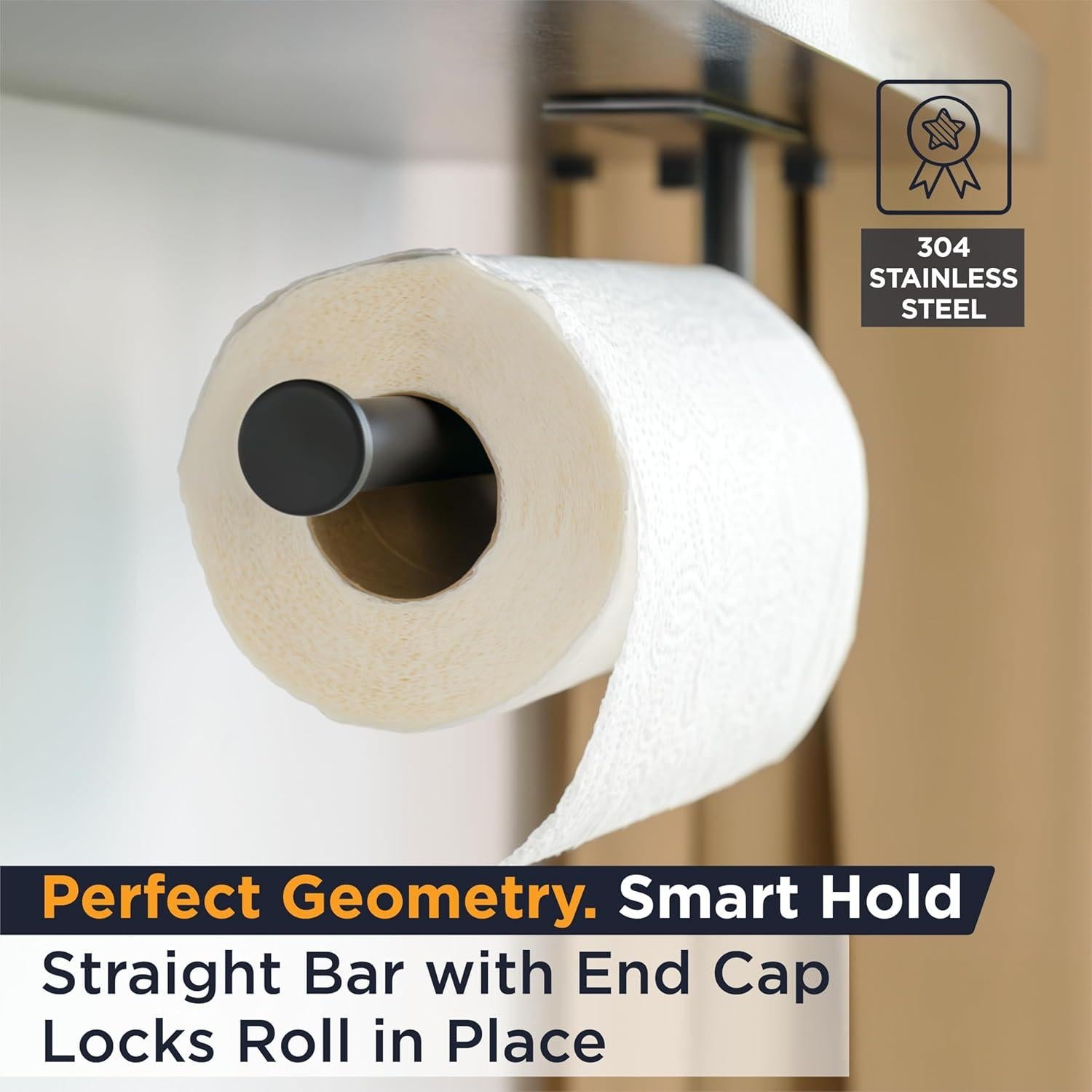 Soporte para Toallas de Papel Deiss Pro - Acero Inoxidable Negro