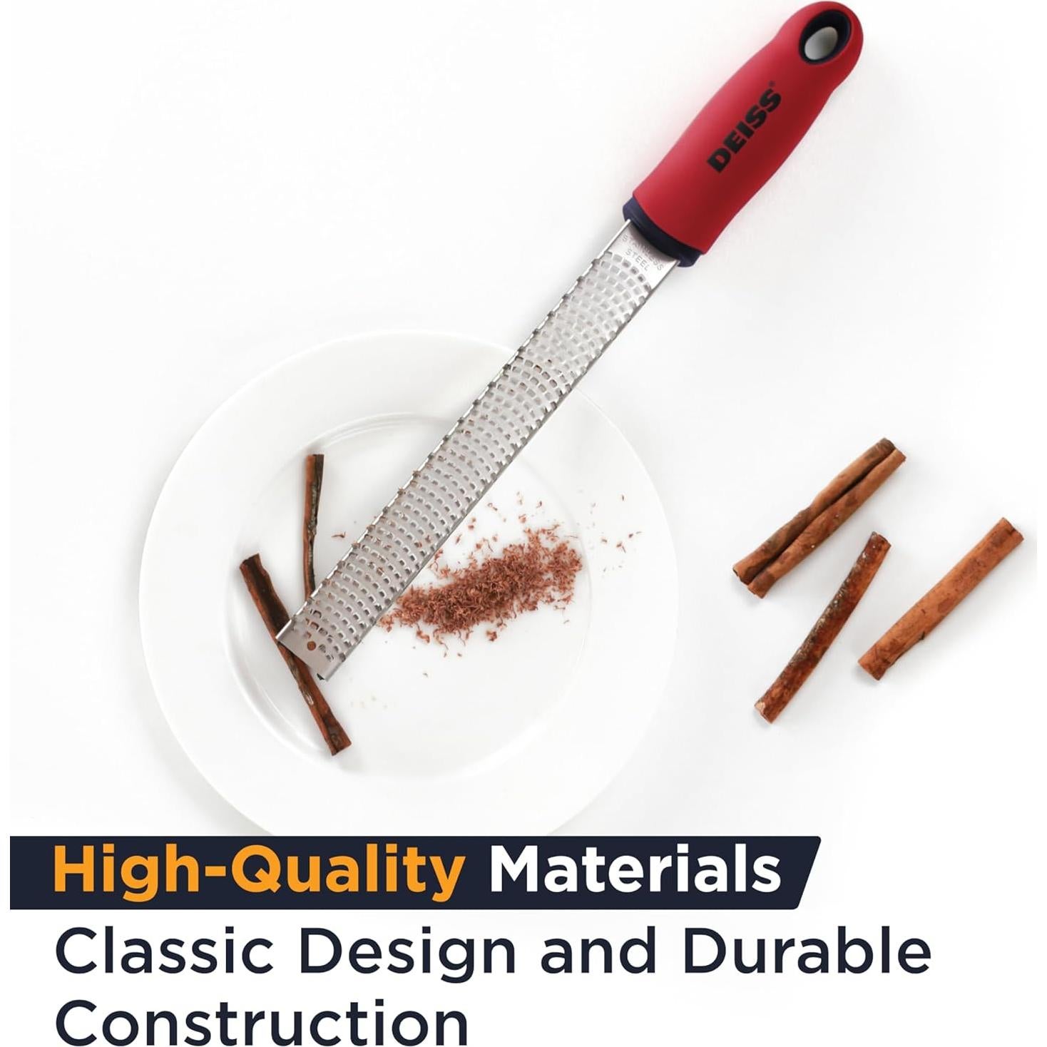Rallador de Queso Deiss - Acero Inoxidable, Apto Lavavajillas