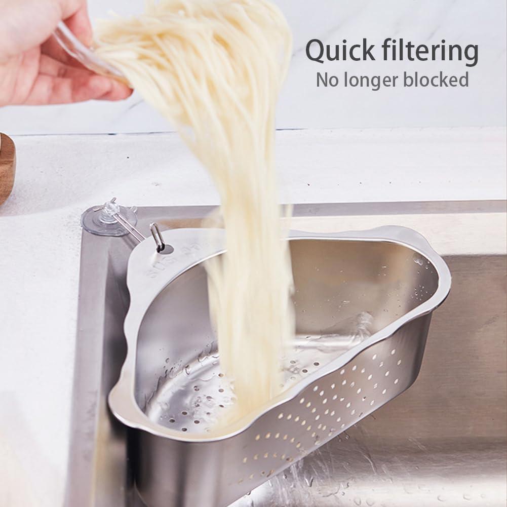 Canasta de Drenaje Triangular Acero Inoxidable iayokocc 24x15 cm