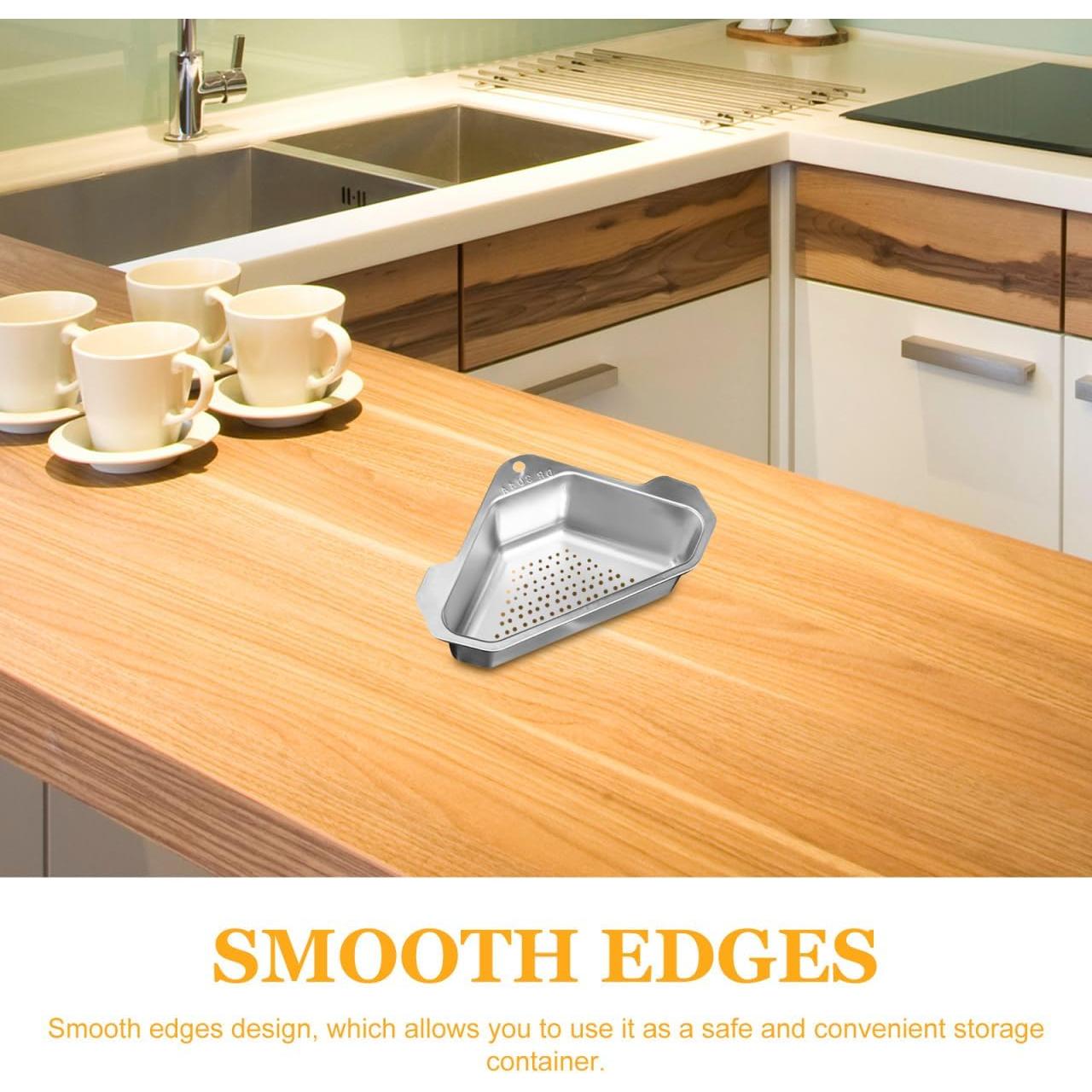 Canasta de Drenaje Triangular Hemobllo de Acero Inoxidable 24.5cm