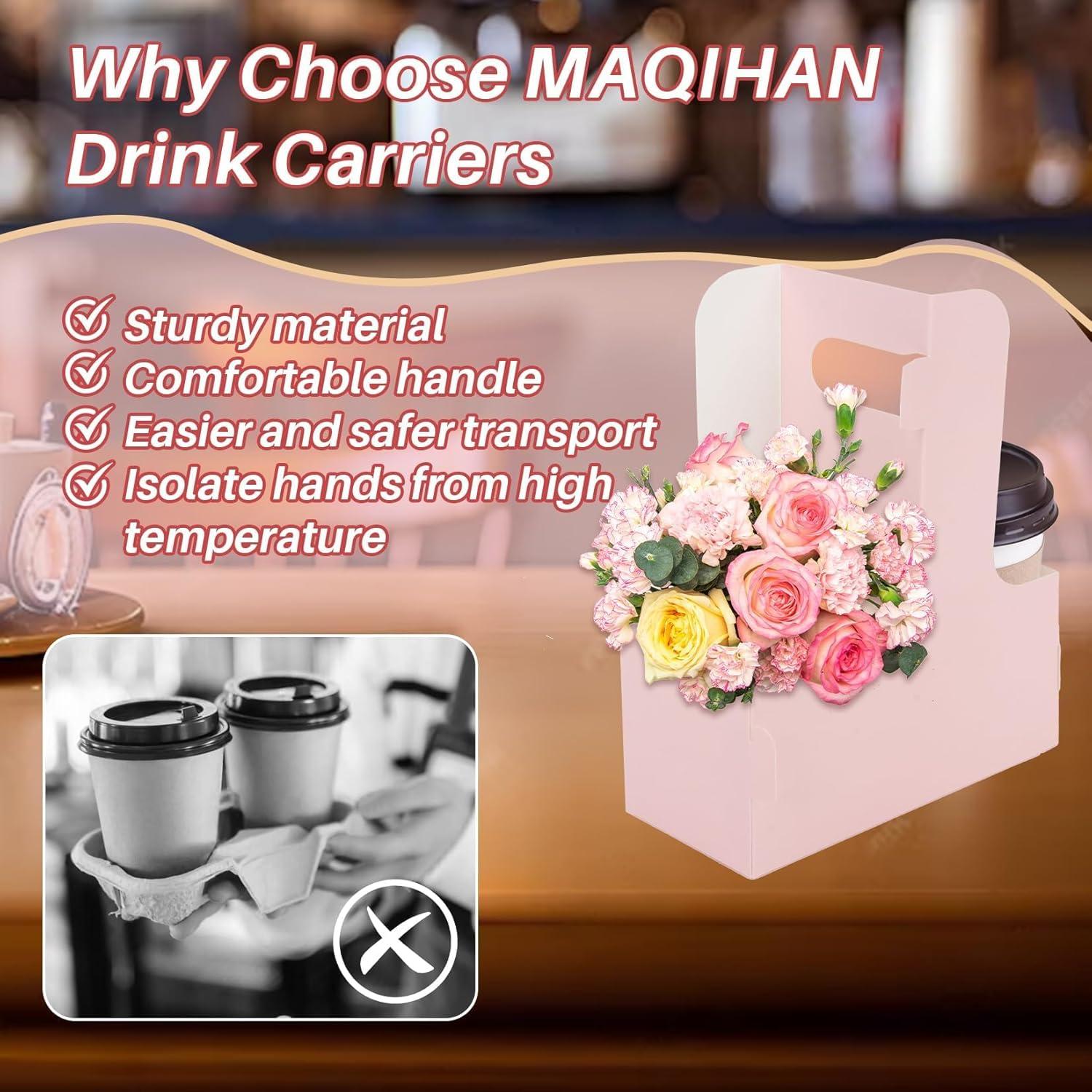 Soporte para Bebidas MAQIHAN de 2 Tazas con Asa - 12 Piezas