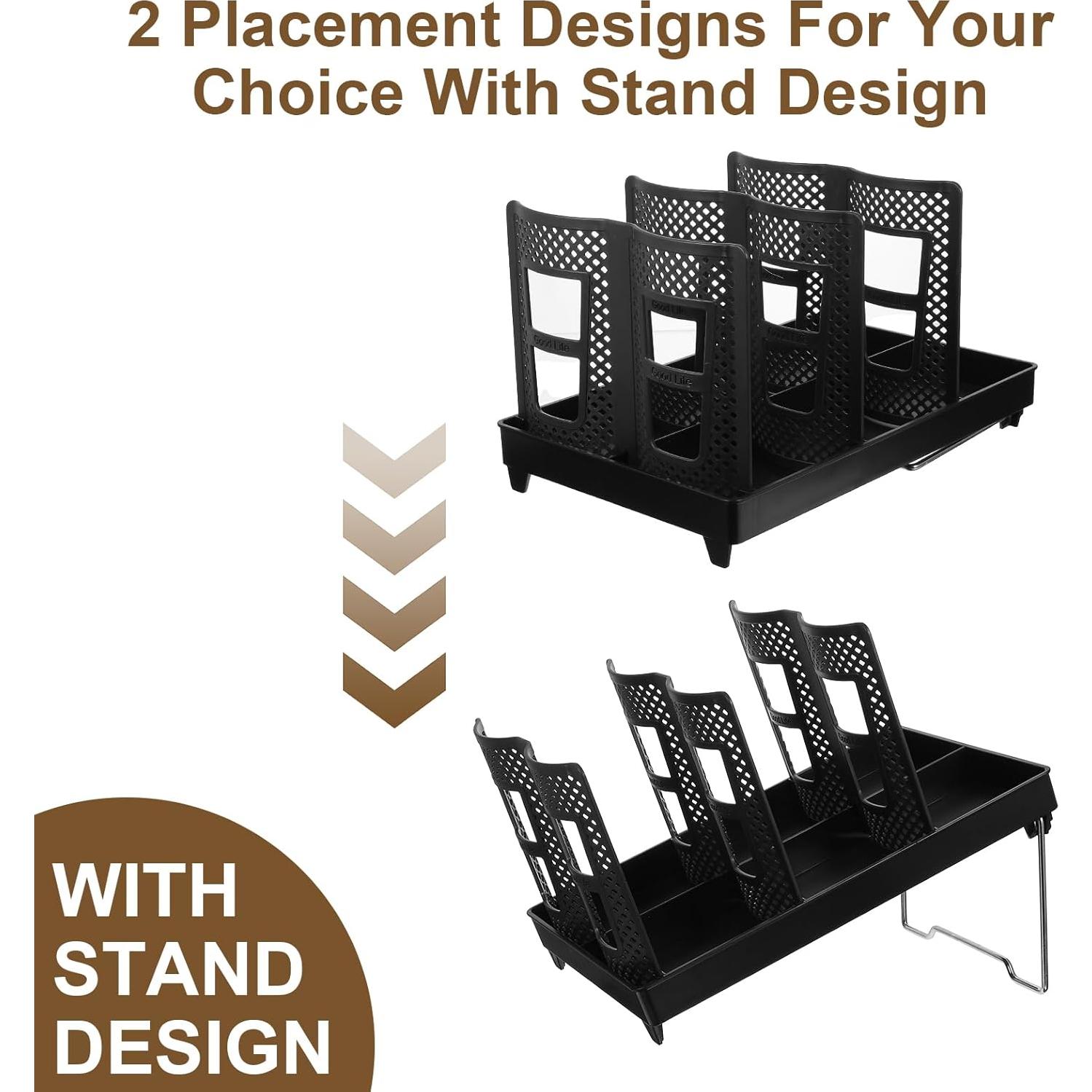 Dispensador de Tazas de Café Meyeyaia Negro 6 Compartimentos