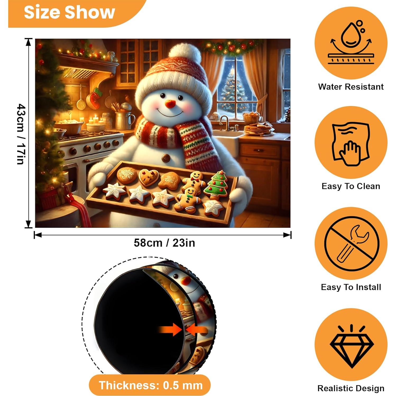 Cubierta Magnética Navidad BVBOX 58.4x43.2cm Muñeco de Nieve