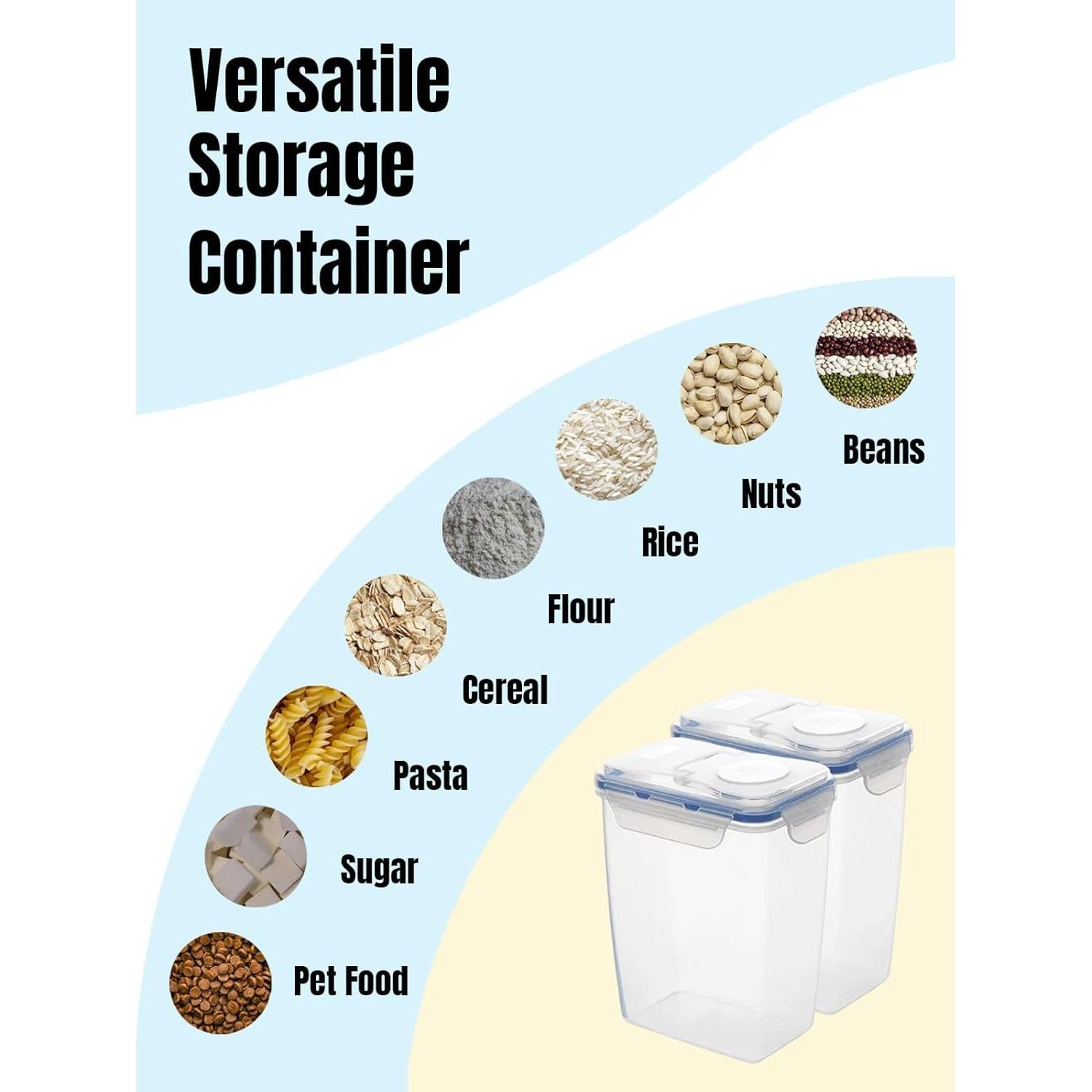 Contenedores de Almacenamiento de Alimentos SENARYE 1.85L 2Pcs