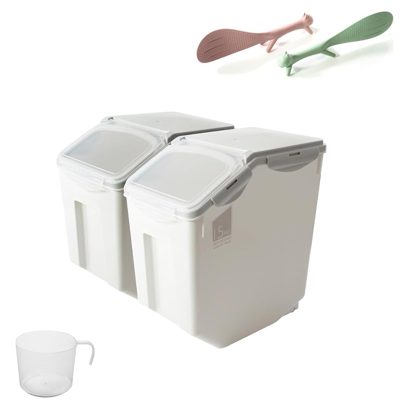 Contenedor de Almacenamiento de Alimentos Yurvro - 15 L, 2 Piezas