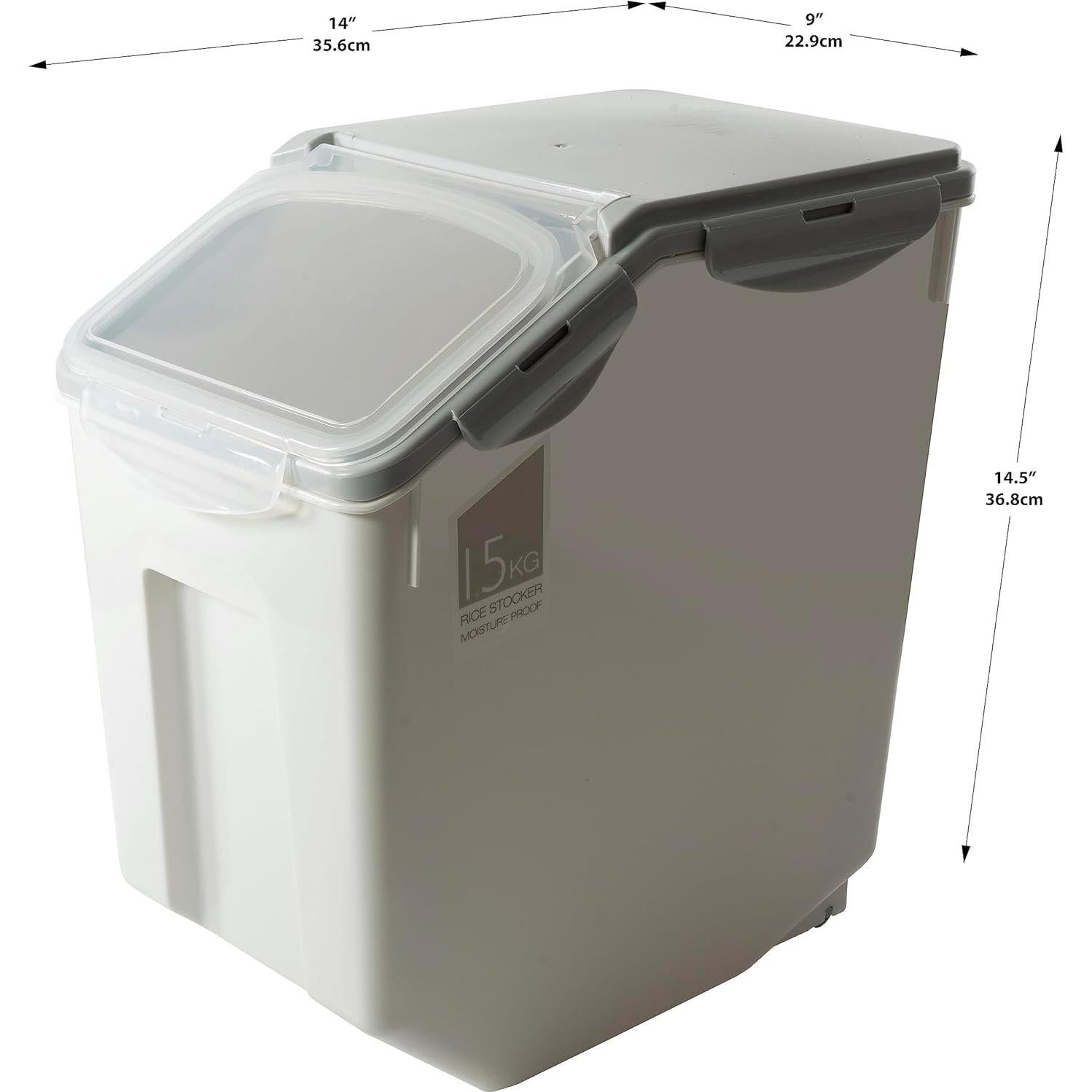 Contenedor de Almacenamiento de Alimentos Yurvro - 15 L, 2 Piezas