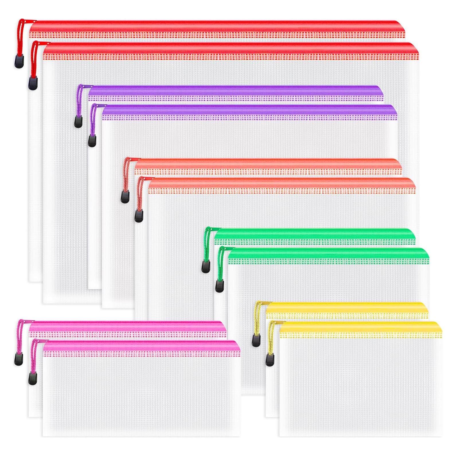 Bolsas con Cierre Umriox 12PCS Multicolor 6 Tamaños Variados