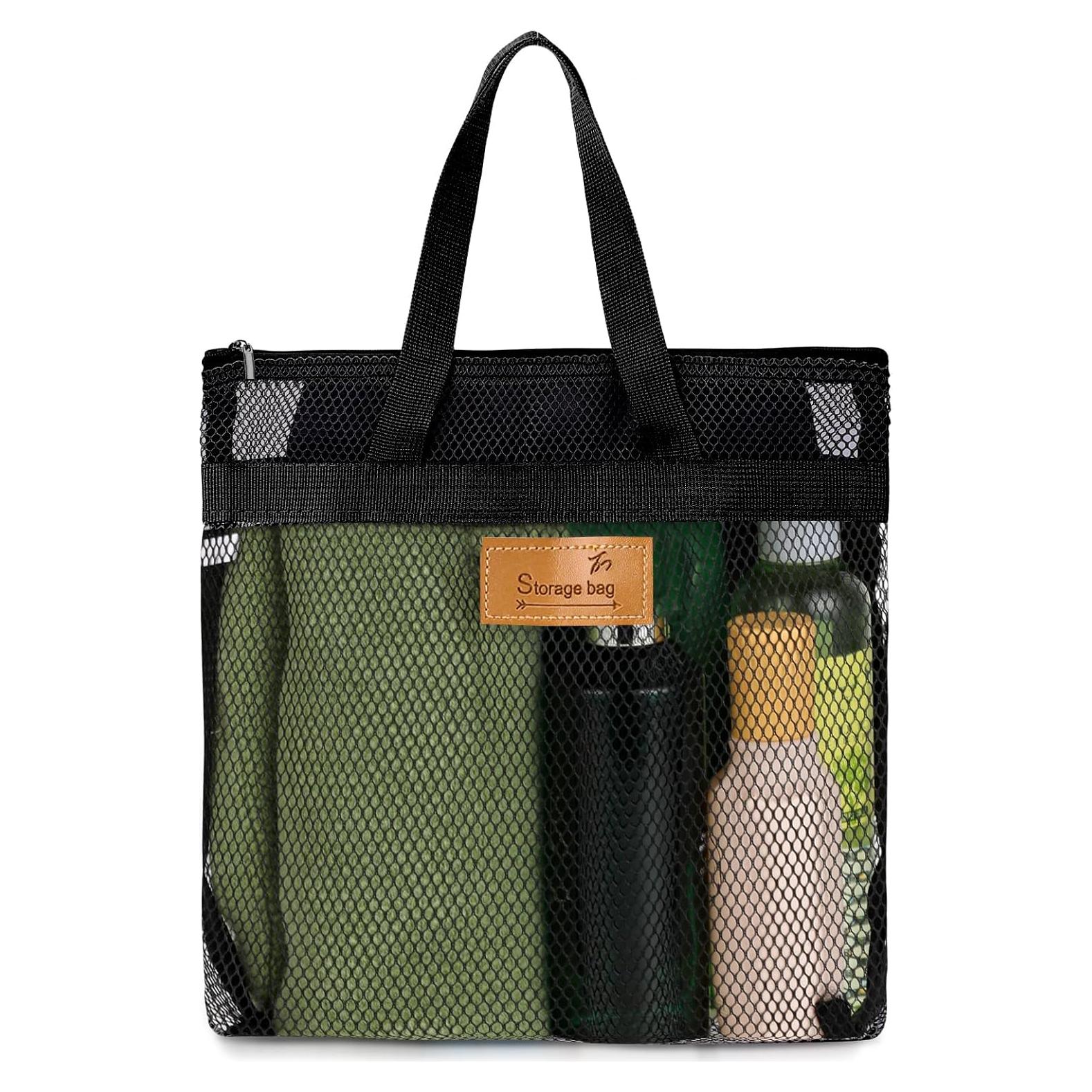 Bolsa de Ducha Portátil KALIONE Negra 31x25cm Malla Transpirable