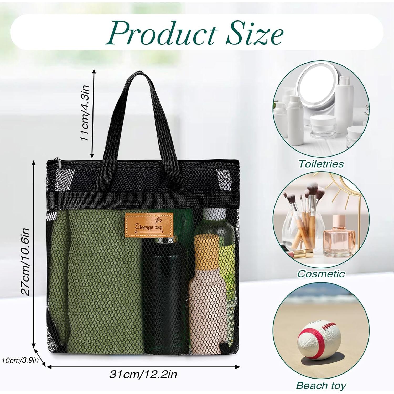 Bolsa de Ducha Portátil KALIONE Negra 31x25cm Malla Transpirable