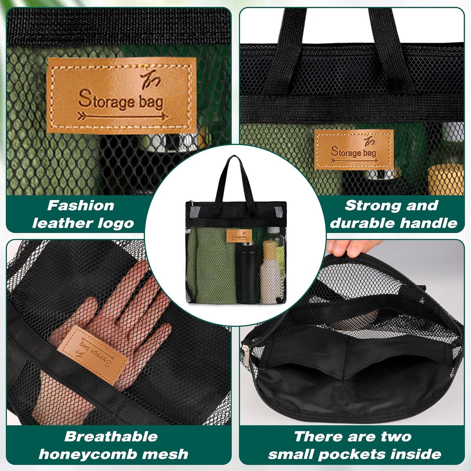 Bolsa de Ducha Portátil KALIONE Negra 31x25cm Malla Transpirable