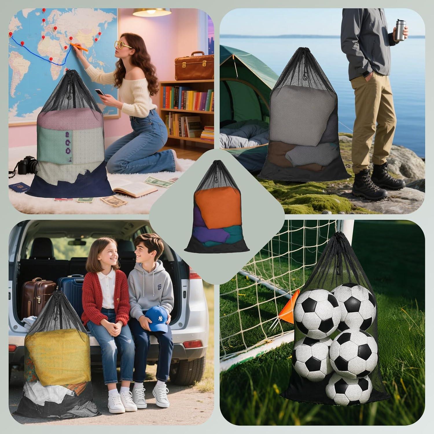 Bolsa de lavandería de malla grande NEWJMM 58x86cm 2 piezas