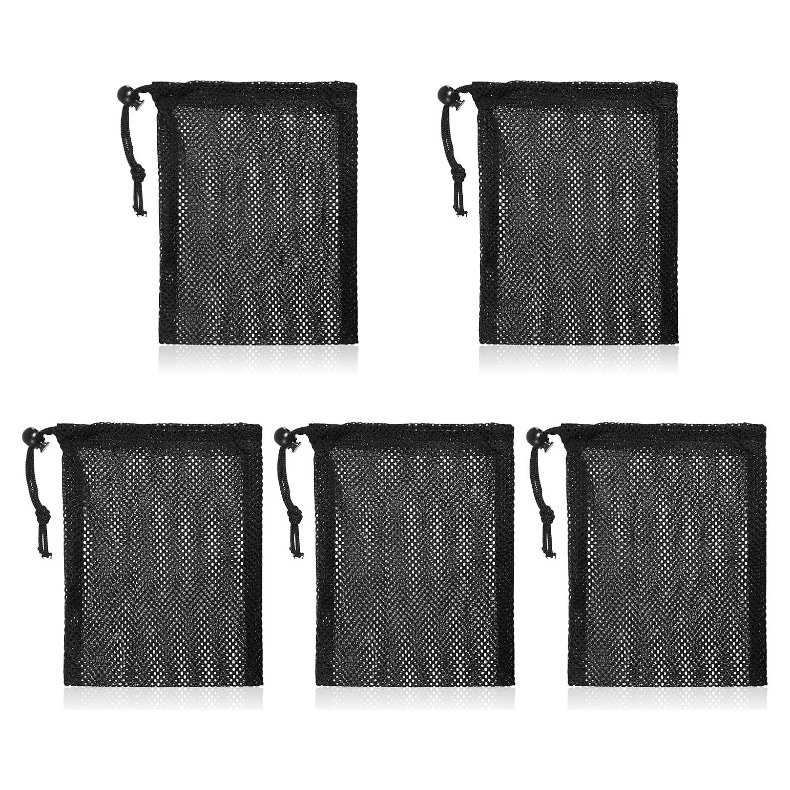 Bolsas de Cuerda de Nailon Negras FdcZeyxior 5 Piezas 20x15cm