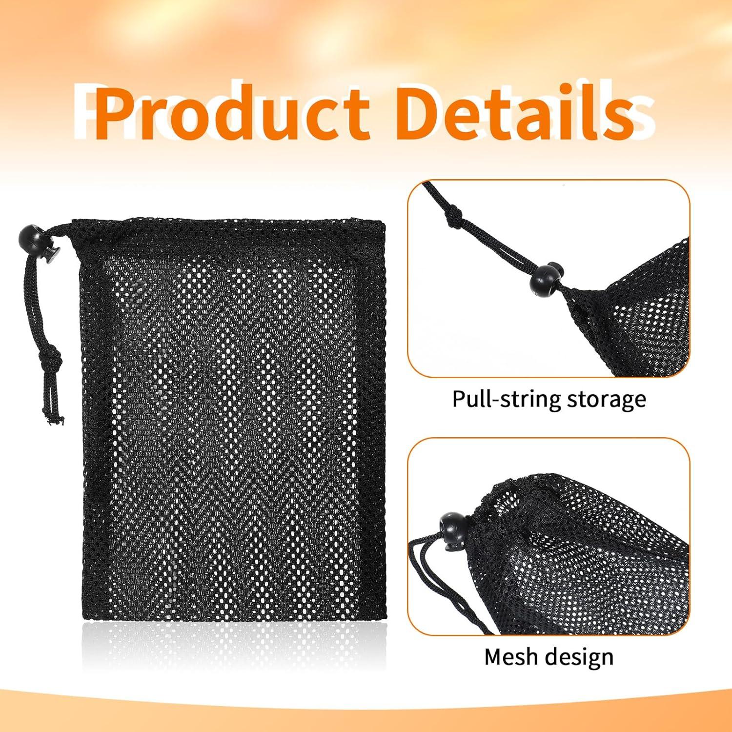 Bolsas de Cuerda de Nailon Negras FdcZeyxior 5 Piezas 20x15cm