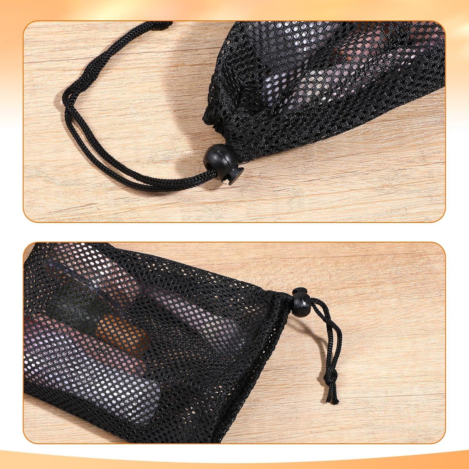 Bolsas de Cuerda de Nailon Negras FdcZeyxior 5 Piezas 20x15cm