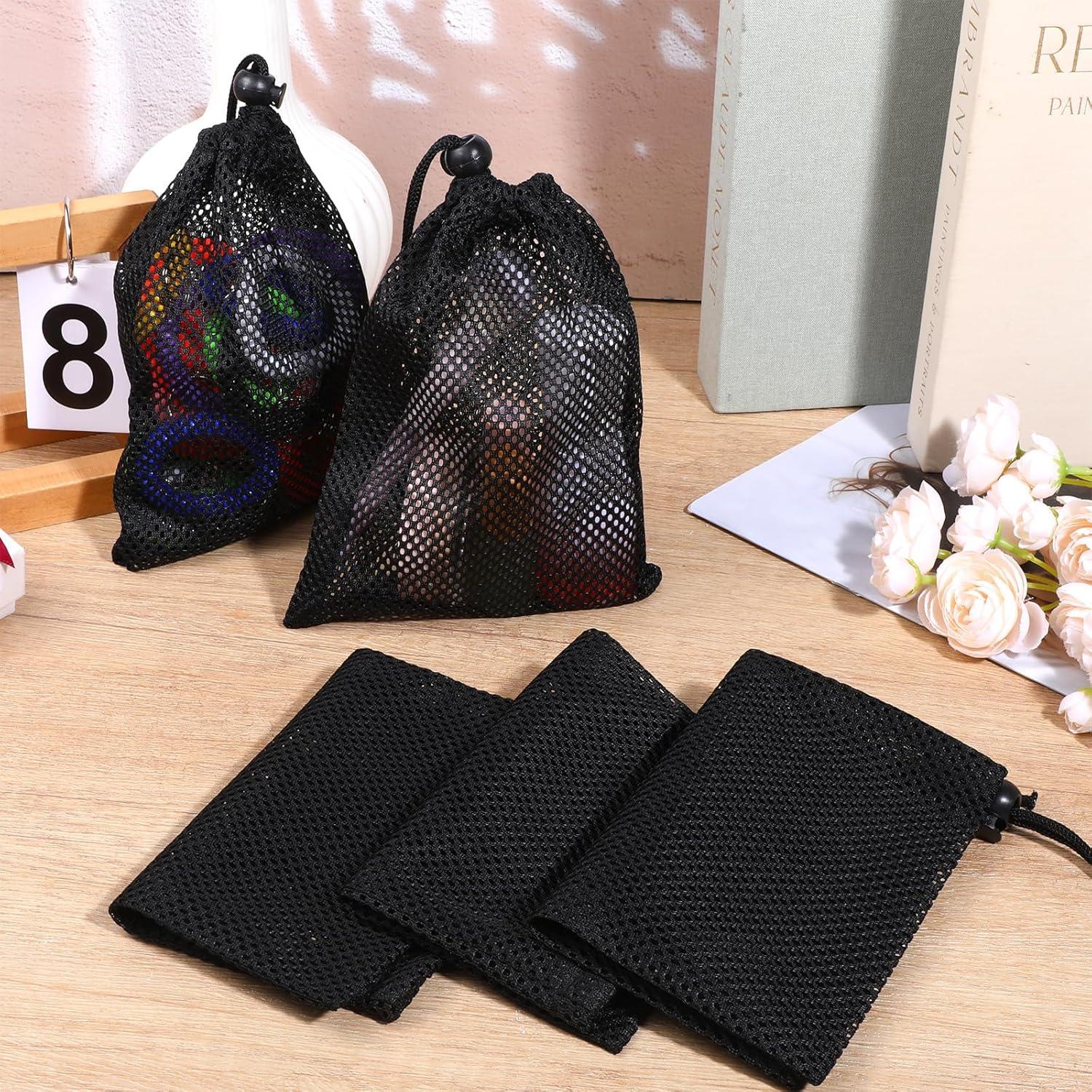 Bolsas de Cuerda de Nailon Negras FdcZeyxior 5 Piezas 20x15cm