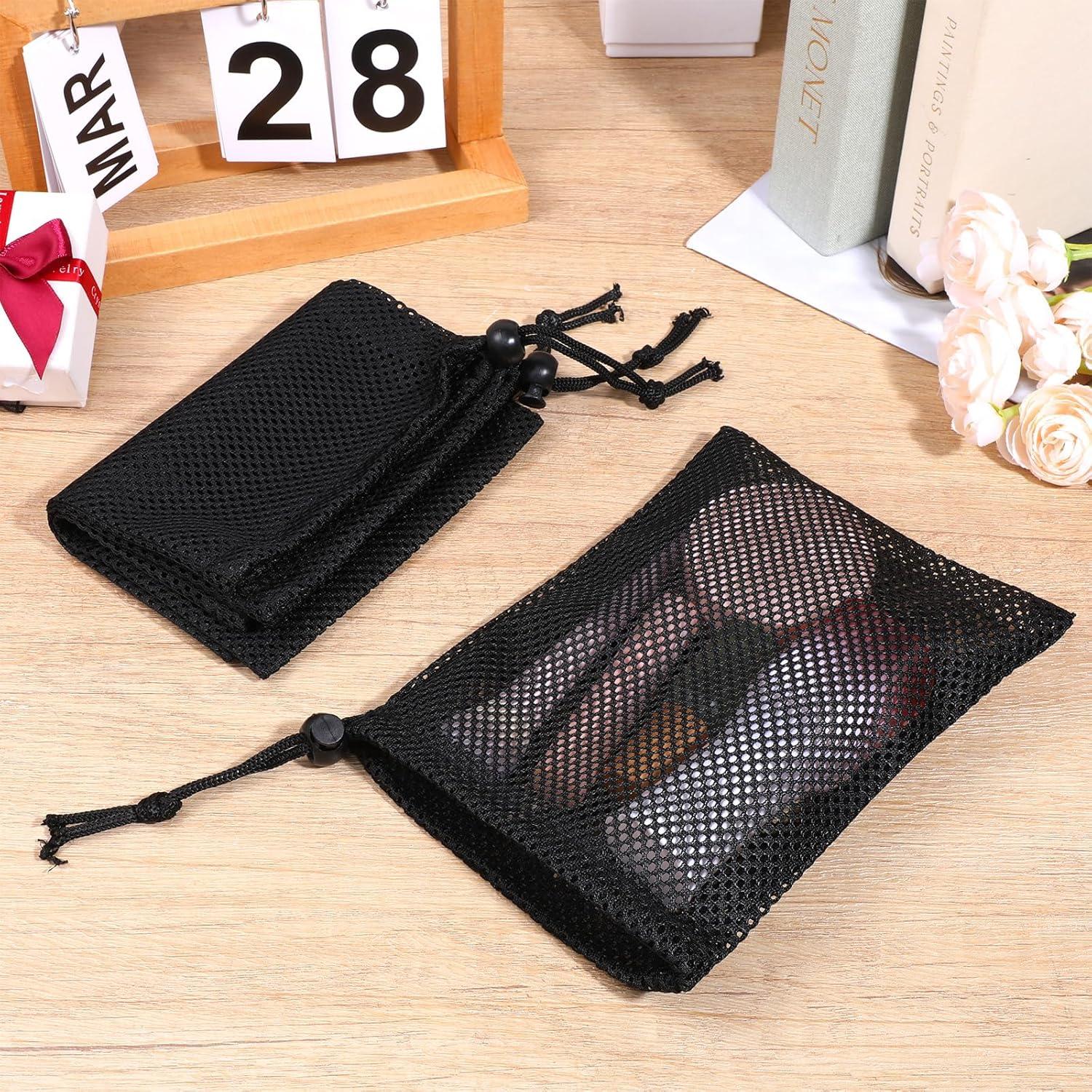 Bolsas de Cuerda de Nailon Negras FdcZeyxior 5 Piezas 20x15cm