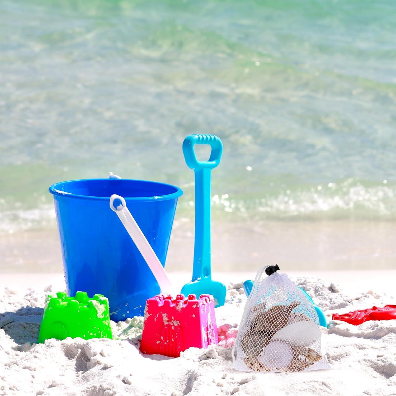 6 Bolsas de Malla con Cierre de Cordón LXUEJIE 20x15 cm