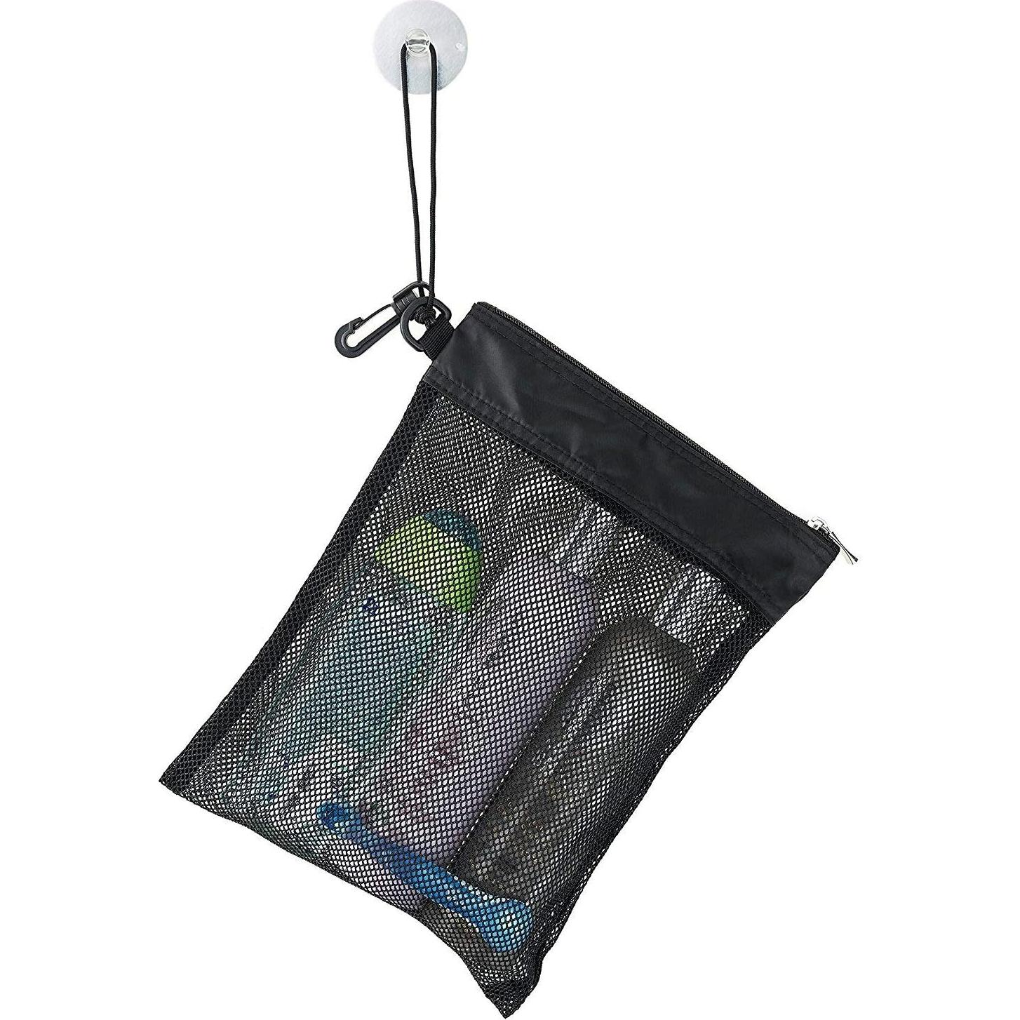 Bolsa de Ducha YUMA Negra, Organizador Compacto 30.48x22.86cm