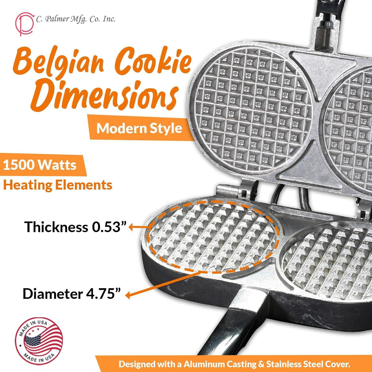 Máquina para Waffles Palmer 1130 - 800W, Hecha en EE. UU.