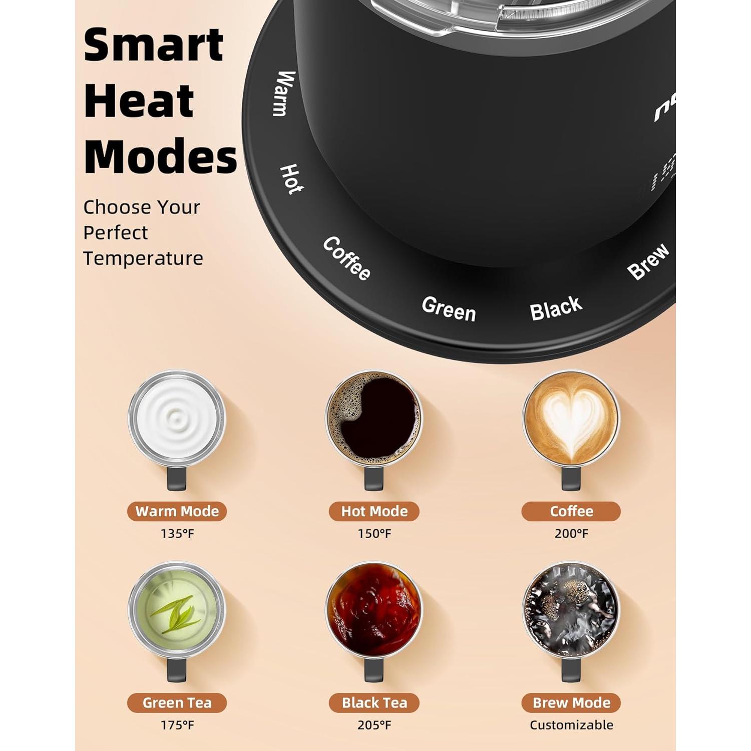 Taza calefaccionada inteligente Nuwave 16oz con control de temperatura