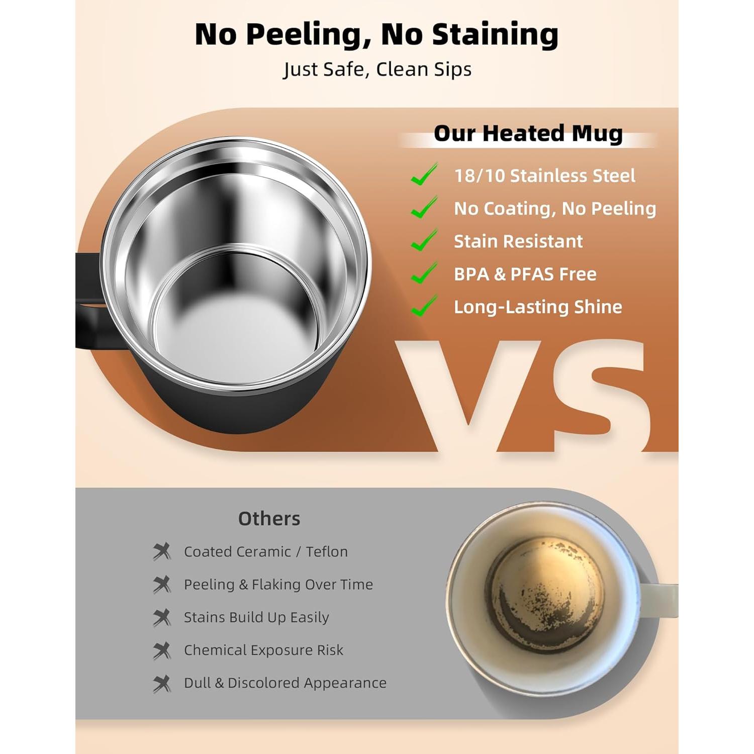 Taza calefaccionada inteligente Nuwave 16oz con control de temperatura