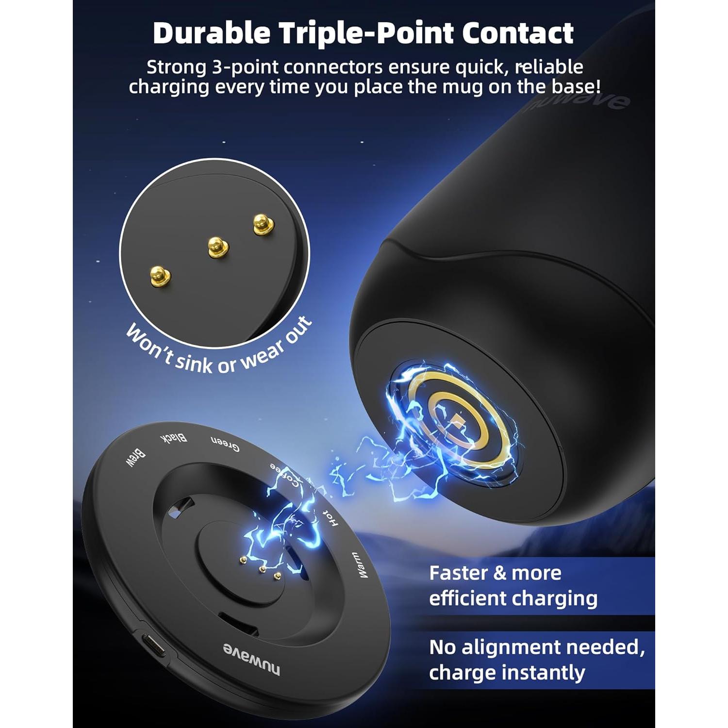 Taza calefaccionada inteligente Nuwave 16oz con control de temperatura