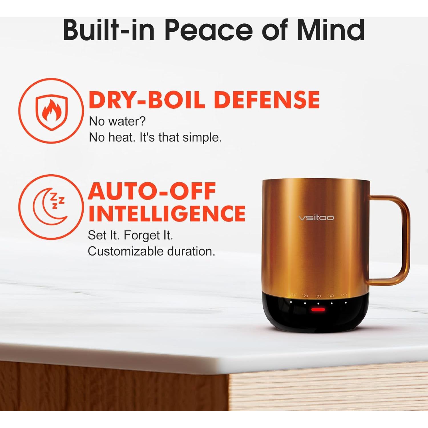 Taza de Café Inteligente Vsitoo S3 Pro 396g Autocalentable