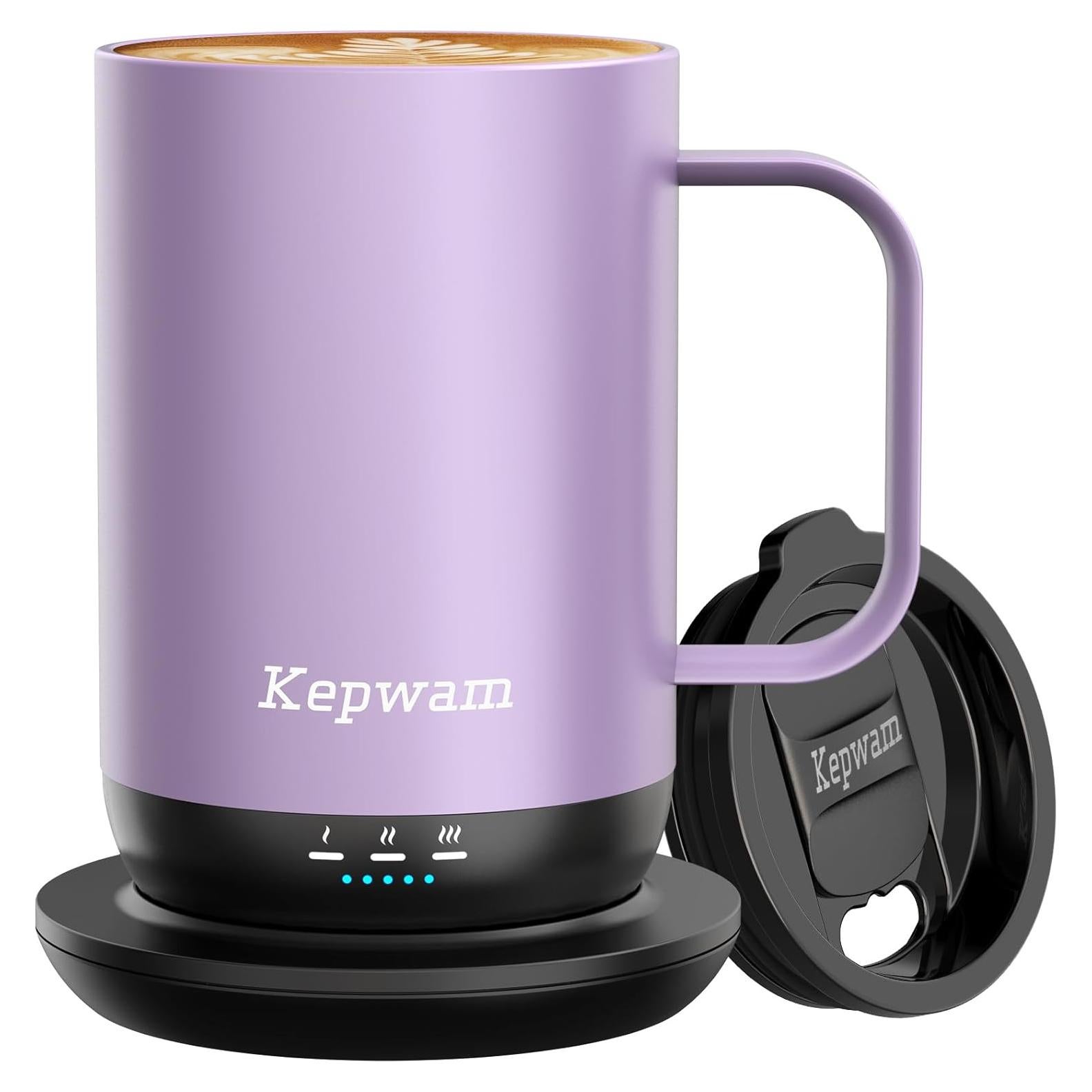 Taza de Café Autocalentable Kepwam T1 16oz Control Aplicación