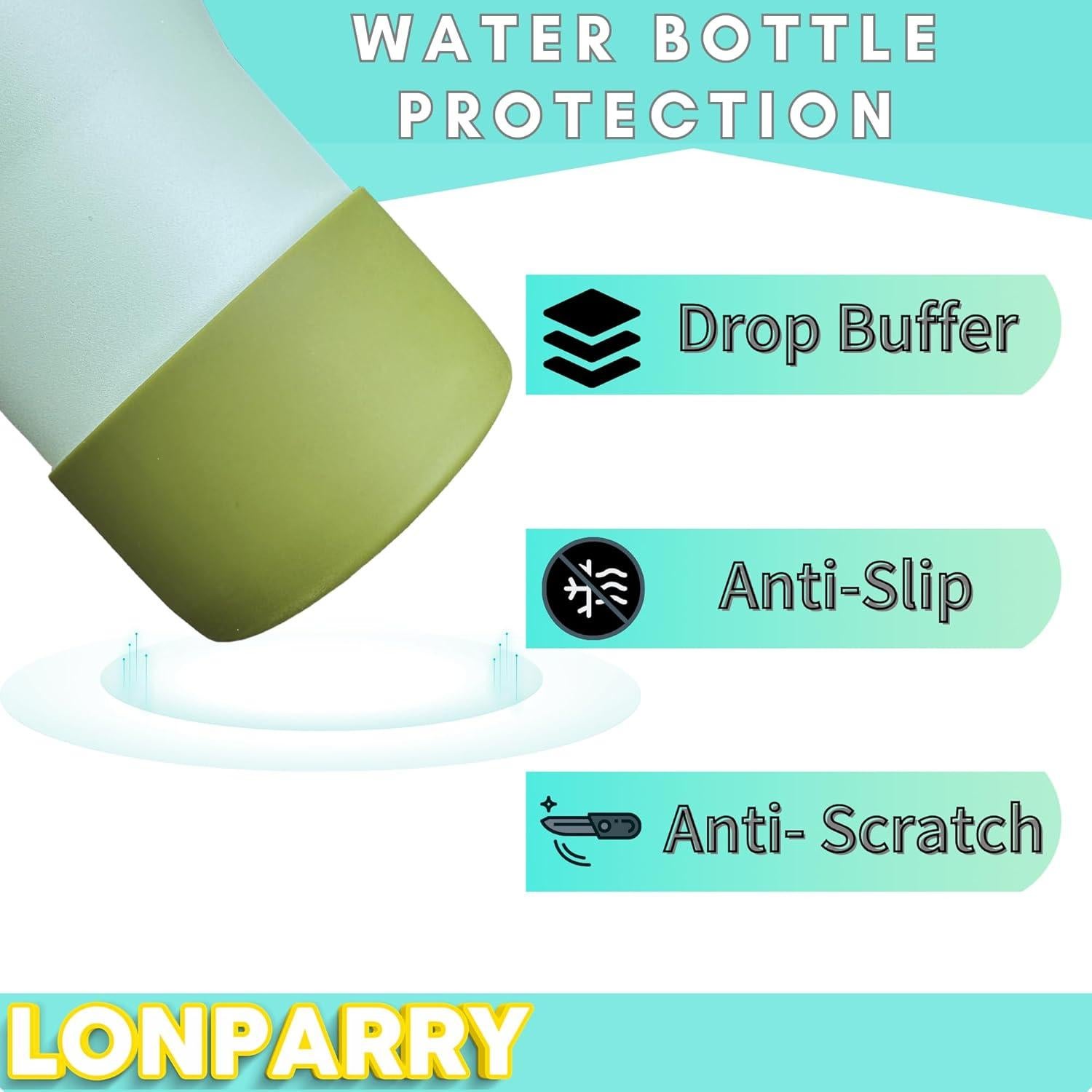 Paquete de 4 Botas de Silicona LONPARRY para Stanley Cup 30-40 oz