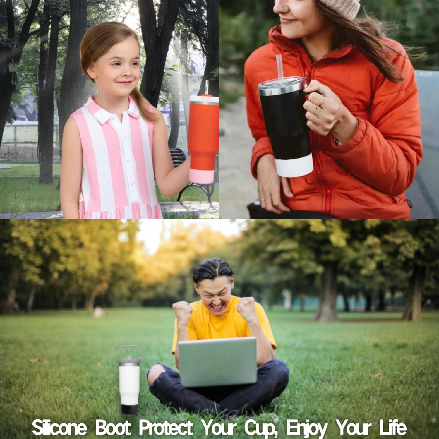 Paquete de 4 Botas de Silicona LONPARRY para Stanley Cup 30-40 oz