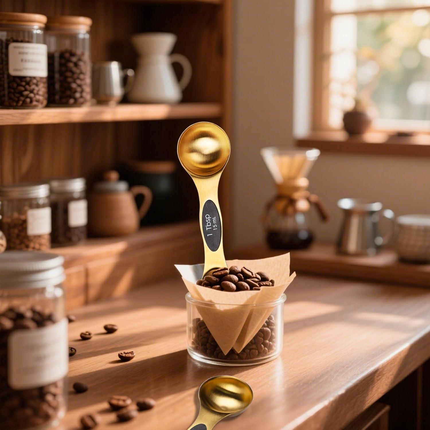 Juego de 9 Cucharas Medidoras Magnéticas de Acero Inoxidable