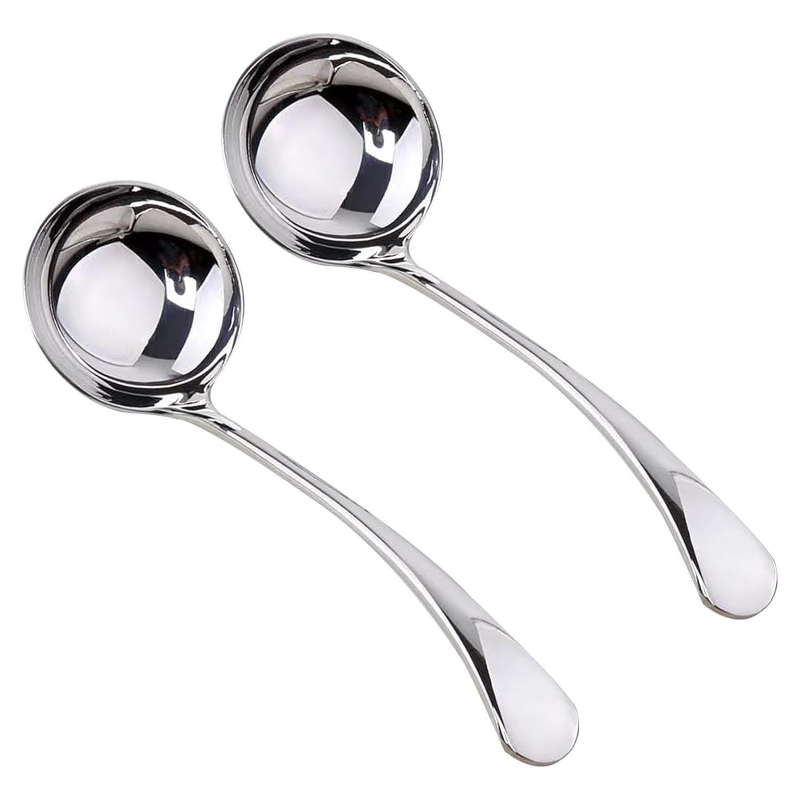 Cucharón Pequeño de Acero Inoxidable ZDFQly - Juego de 2, 20 cm