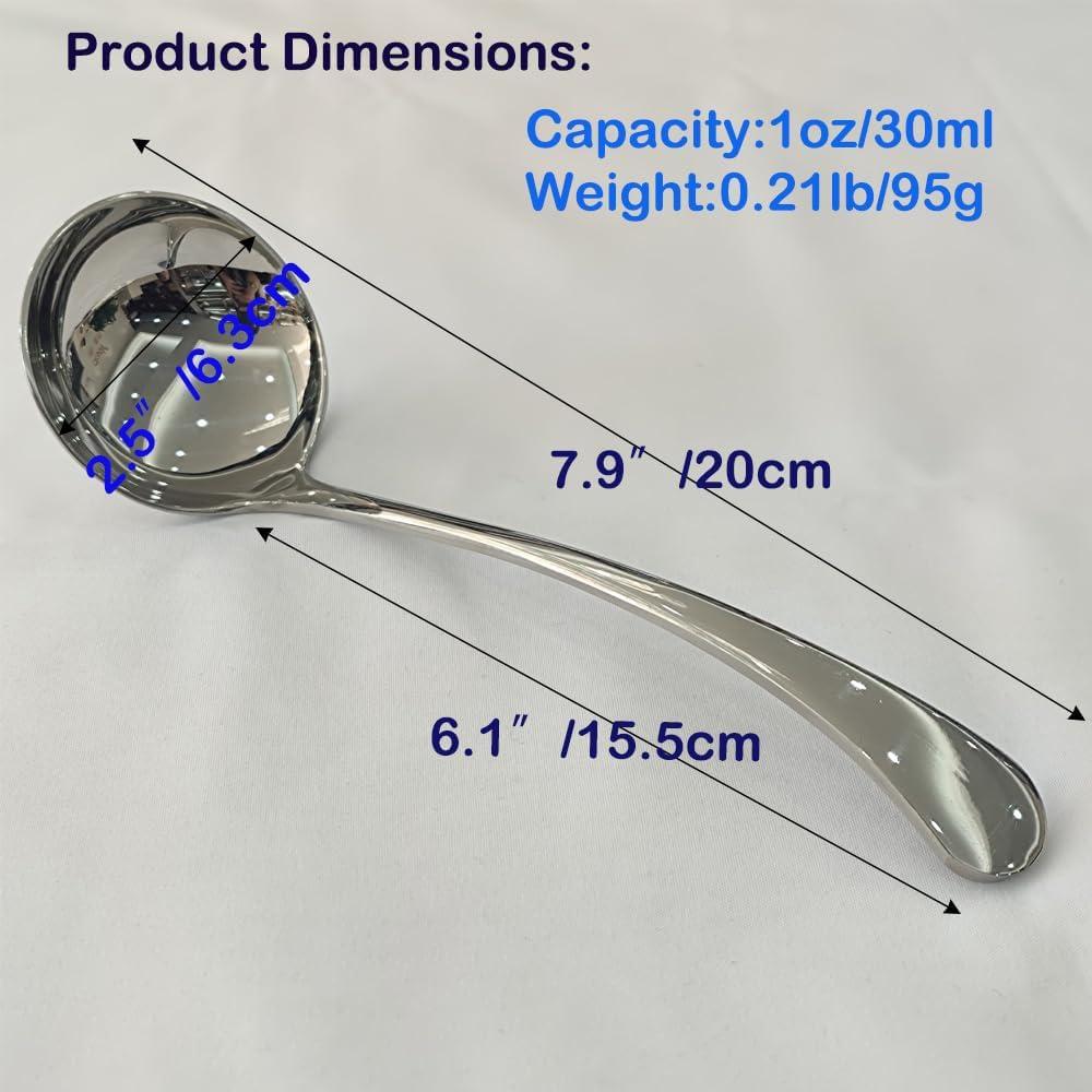 Cucharón Pequeño de Acero Inoxidable ZDFQly - Juego de 2, 20 cm